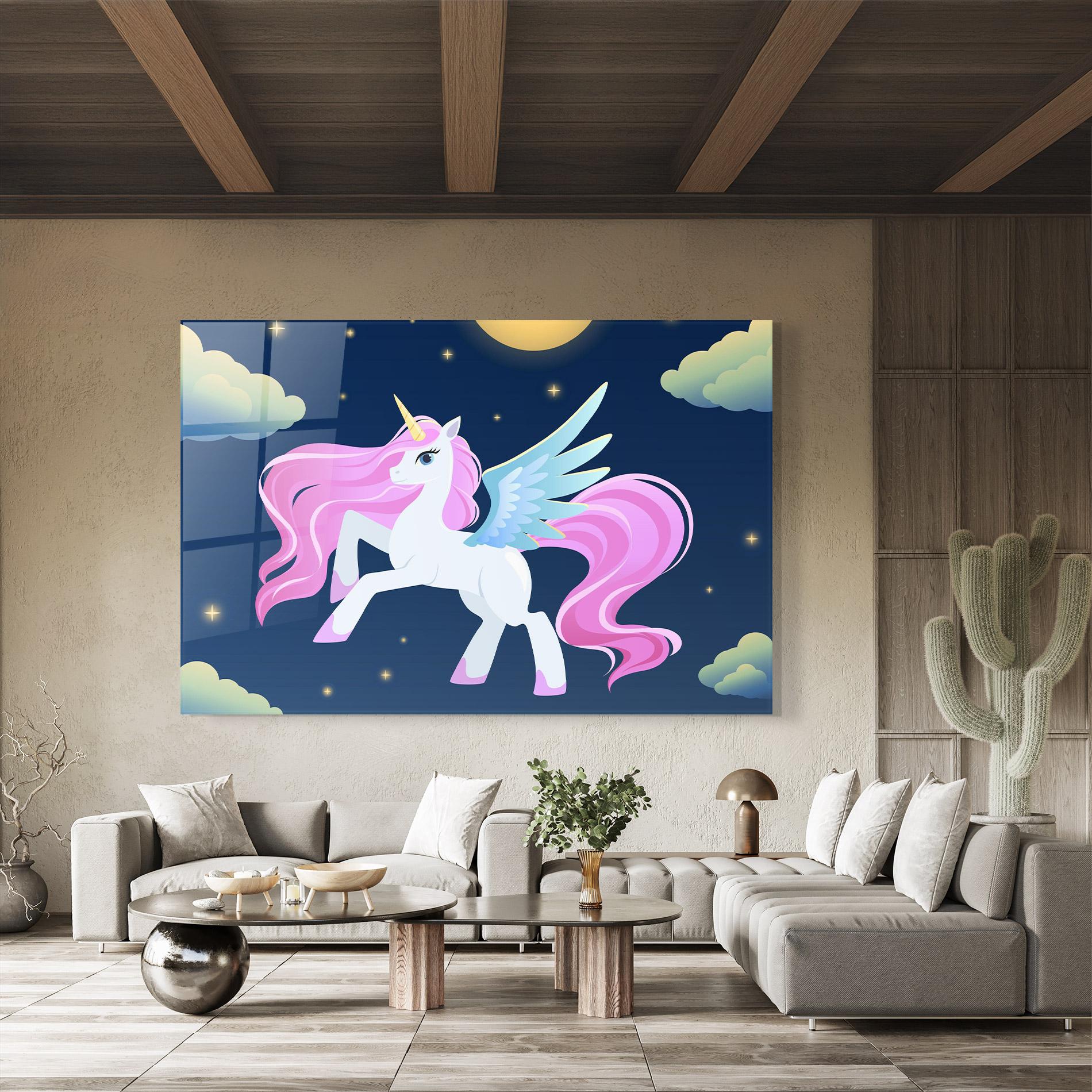 Glasbild White Sky Pony mockup 8