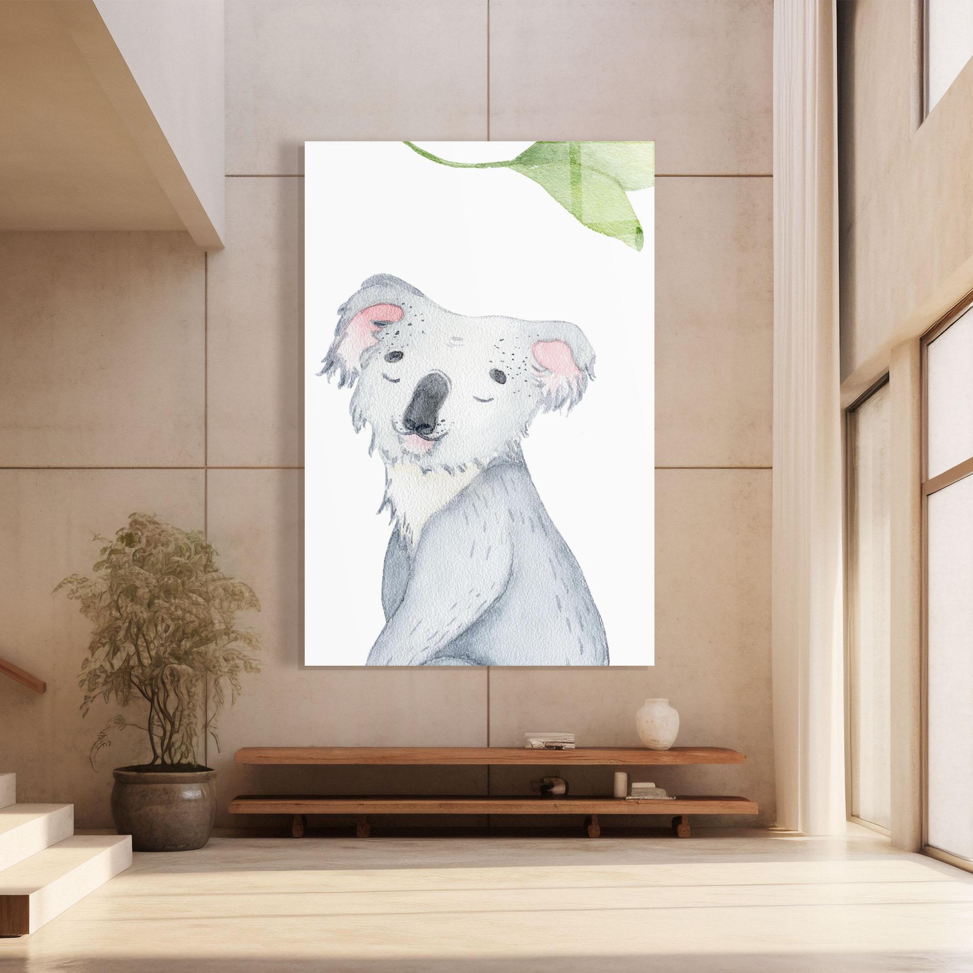 Glasbild Baby Koala mockup 8