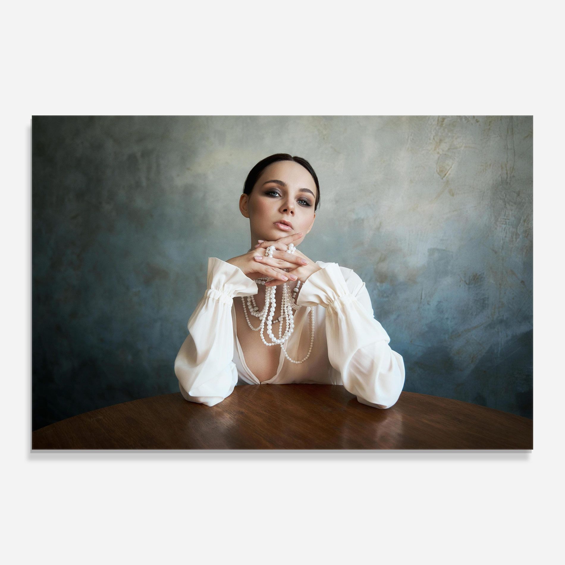 Girl White Pearls mockup 0