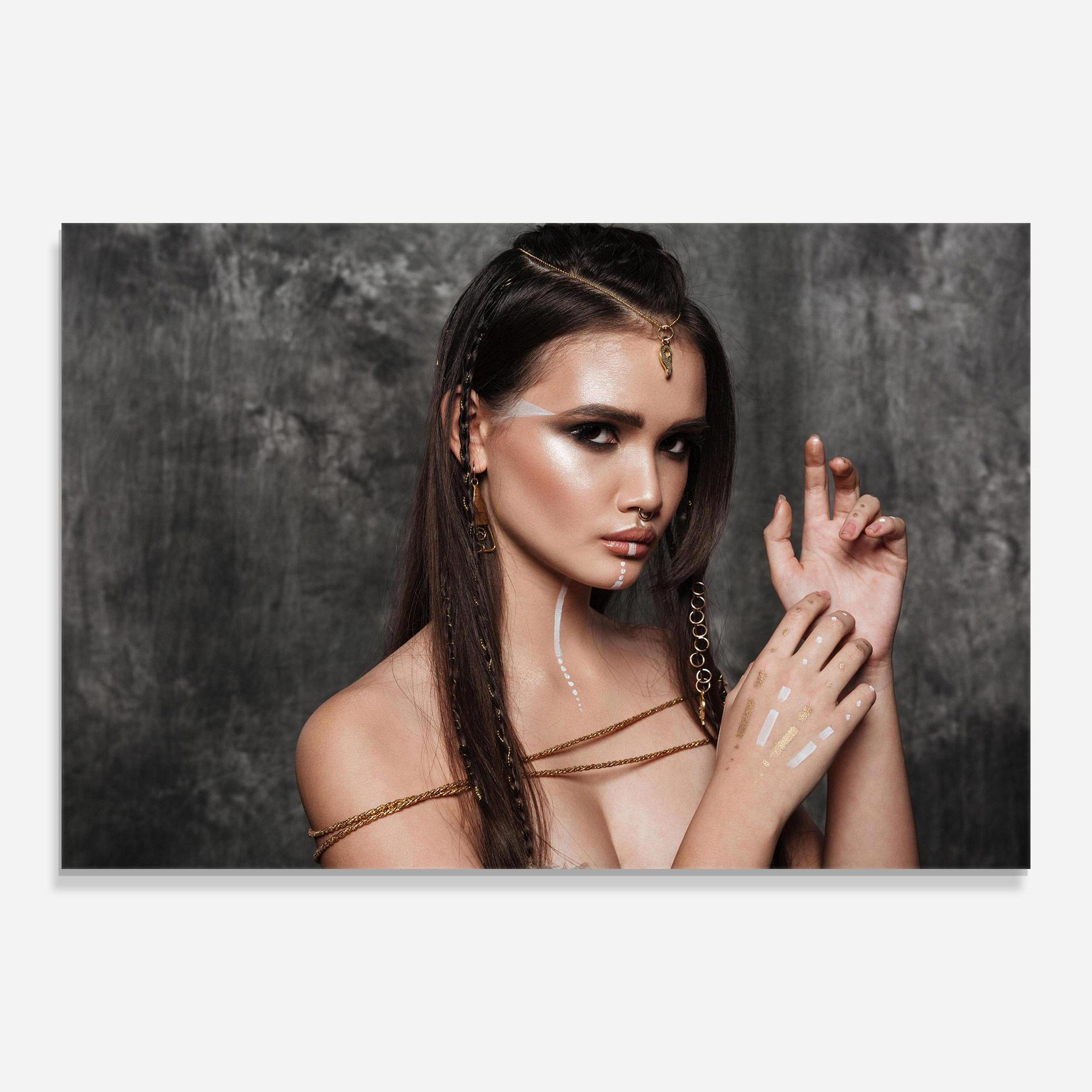 Glasbild Gold Hair Accessory mockup 0