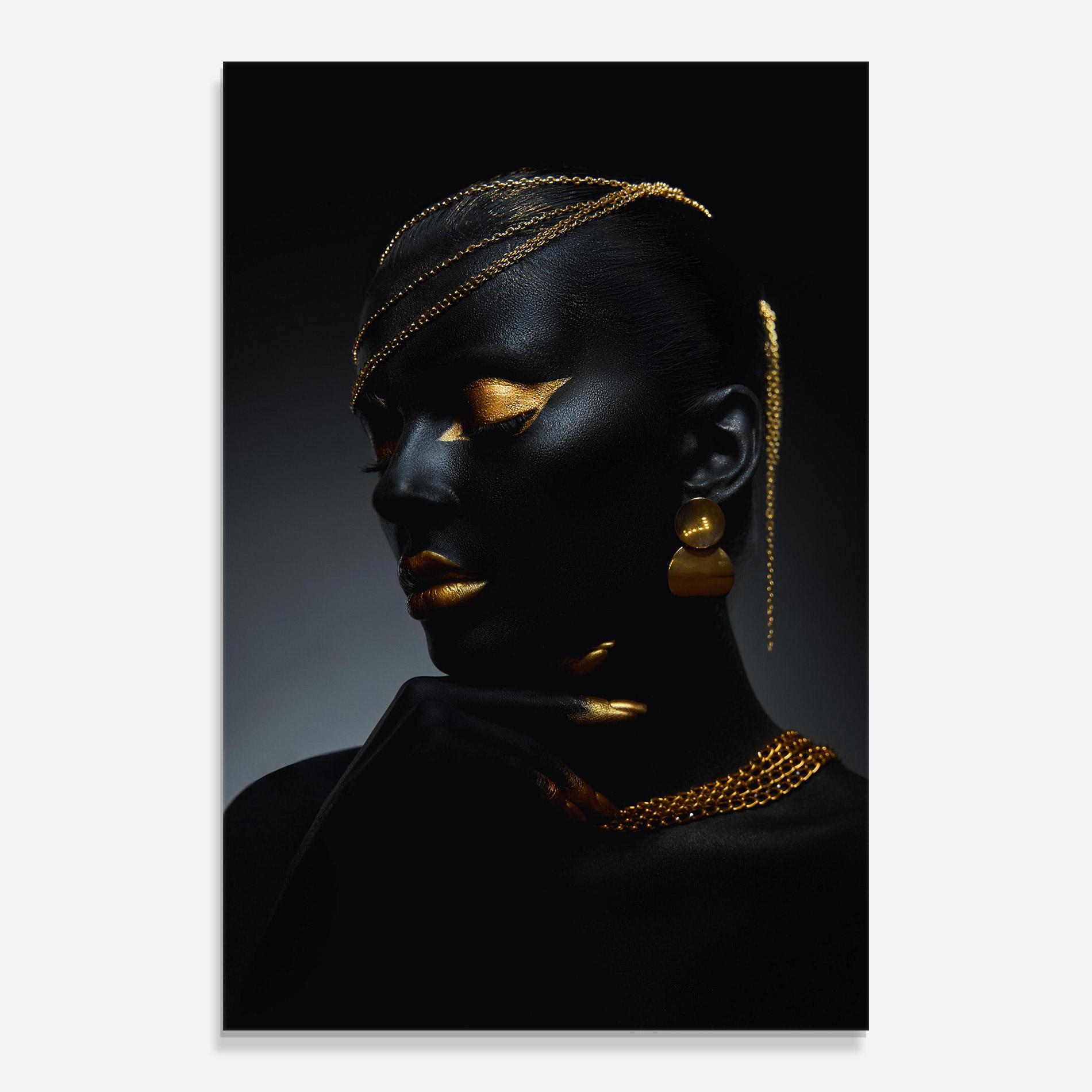 Glasbild Beauty Gold Accessory mockup 0