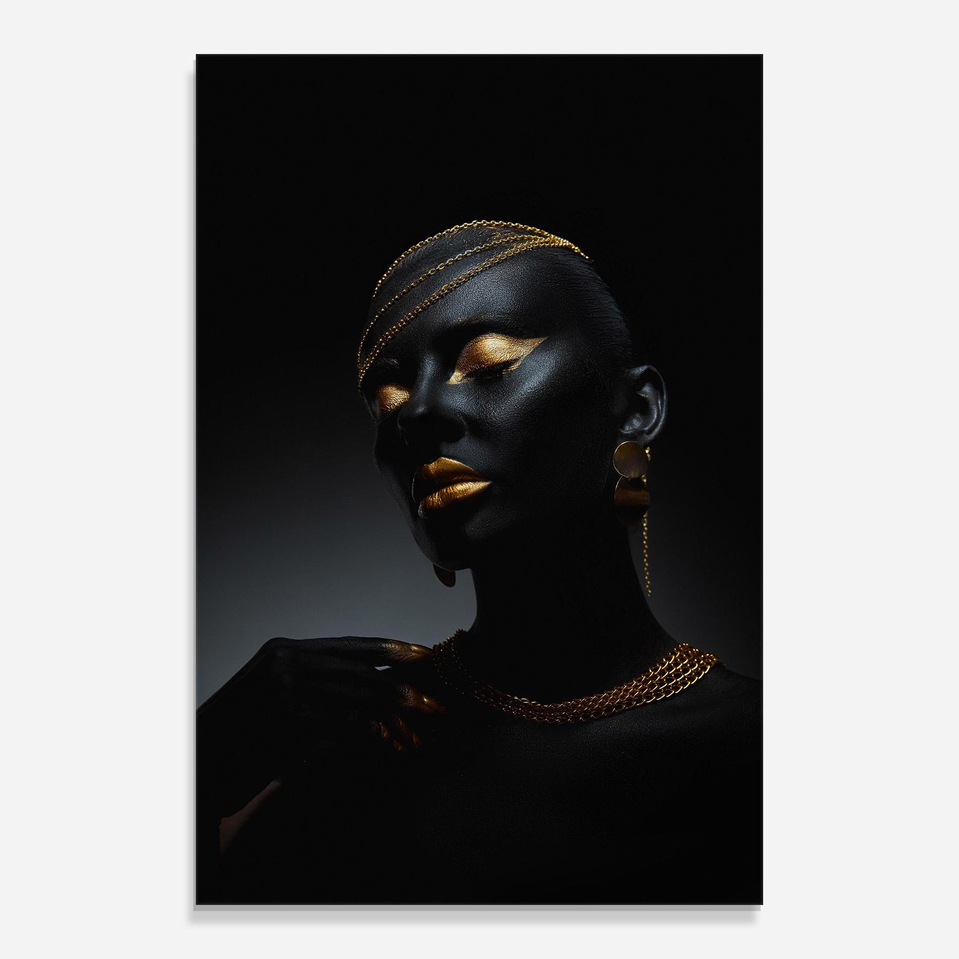 Glasbild Beauty Gold mockup 0