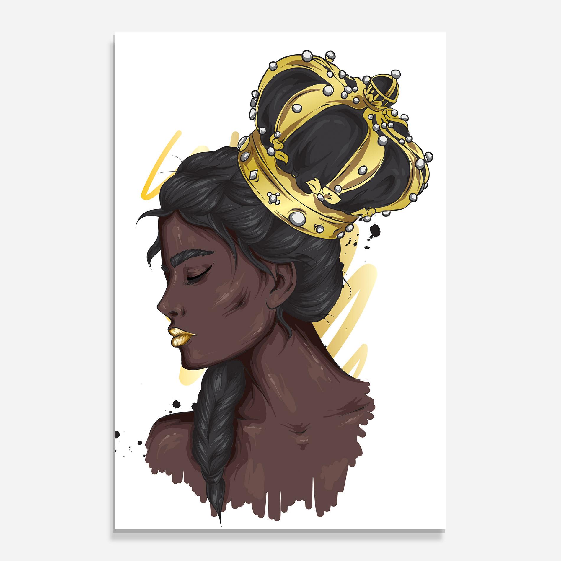 Glasbild Big Gold Crown mockup 0