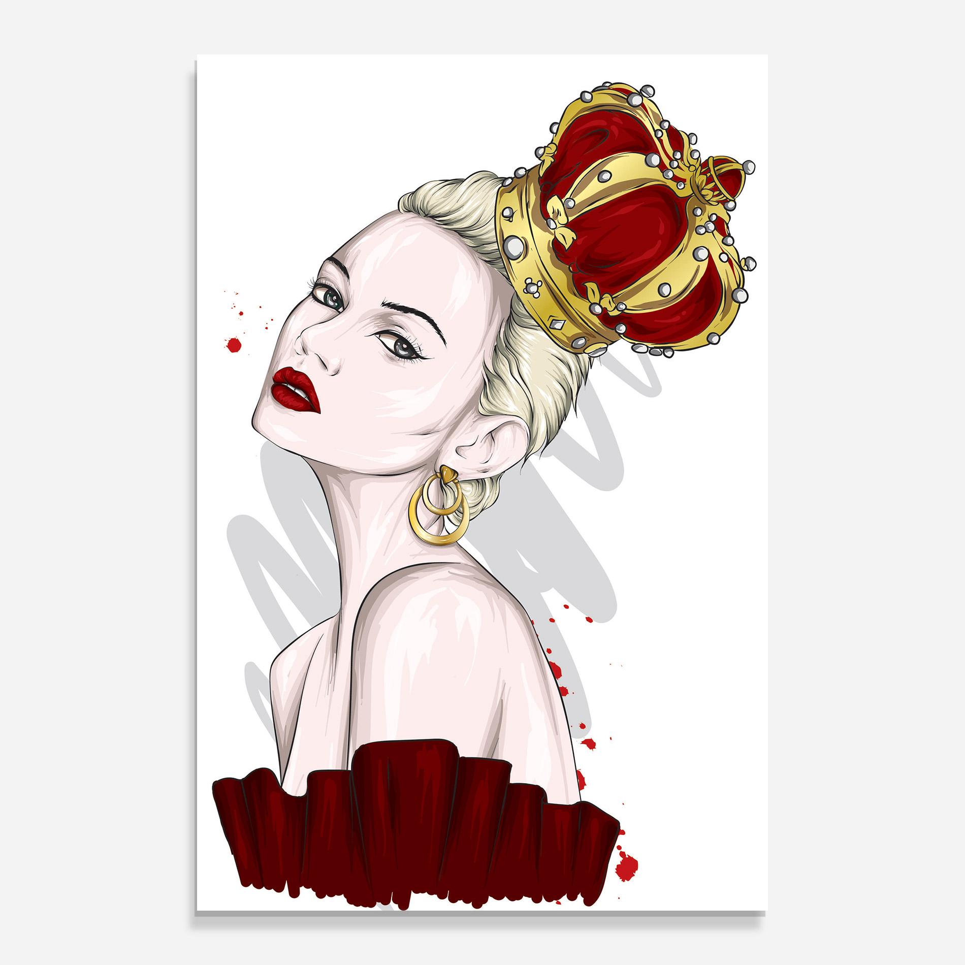 Glasbild Big Red Crown mockup 0