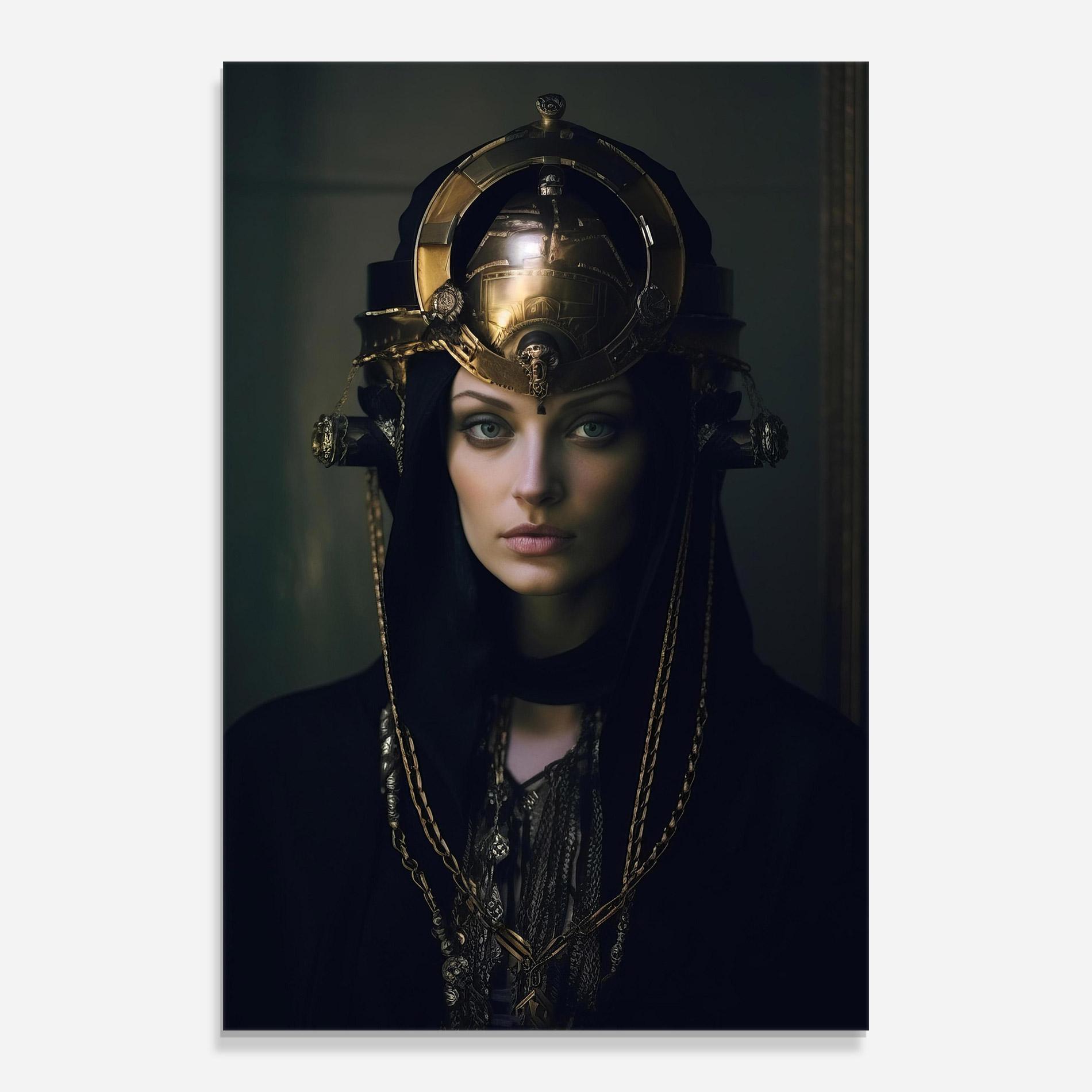 Glasbild Gold Headpiece mockup 0