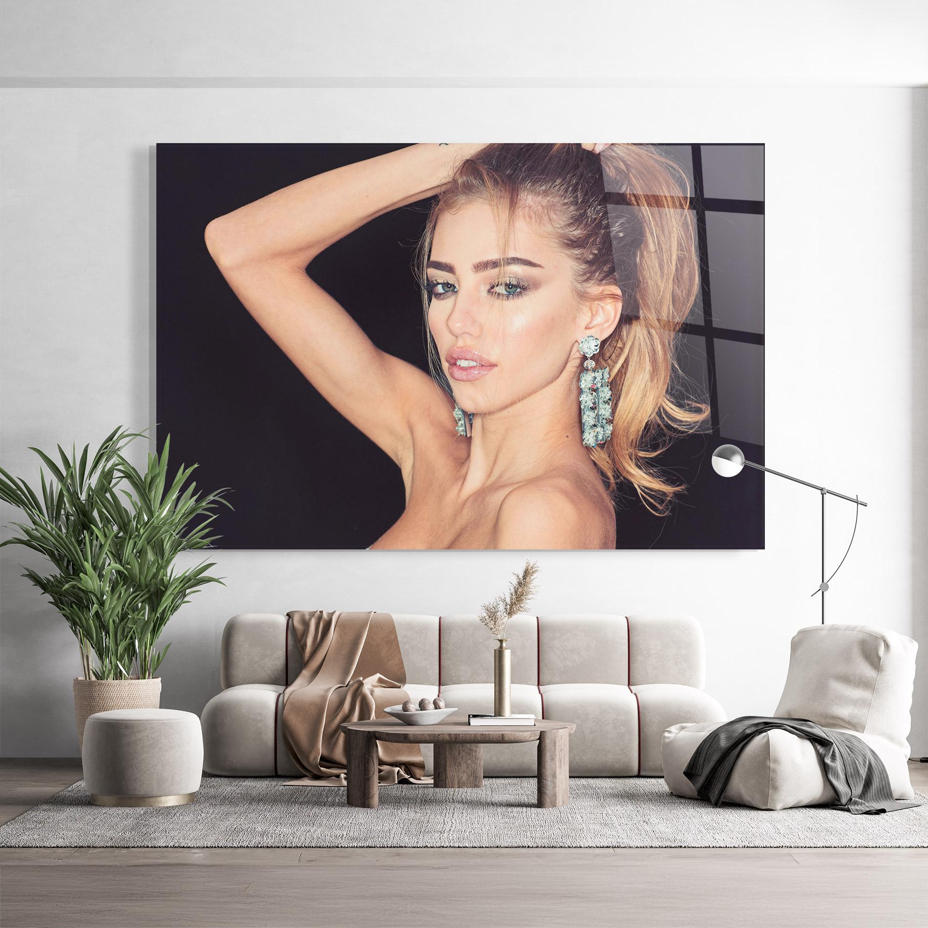 Glasbild Flower Earrings mockup 9