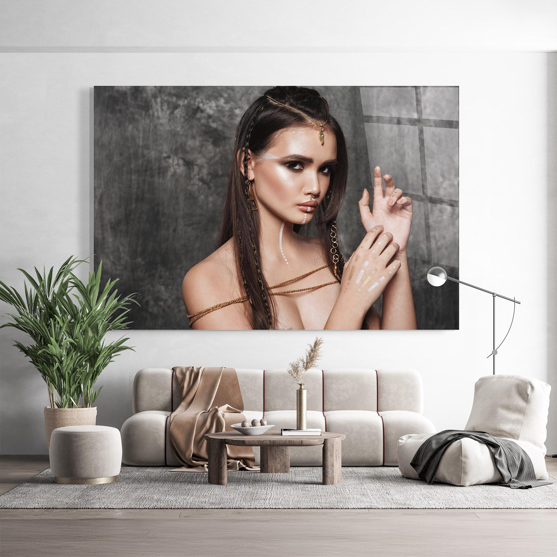 Glasbild Gold Hair Accessory mockup 9