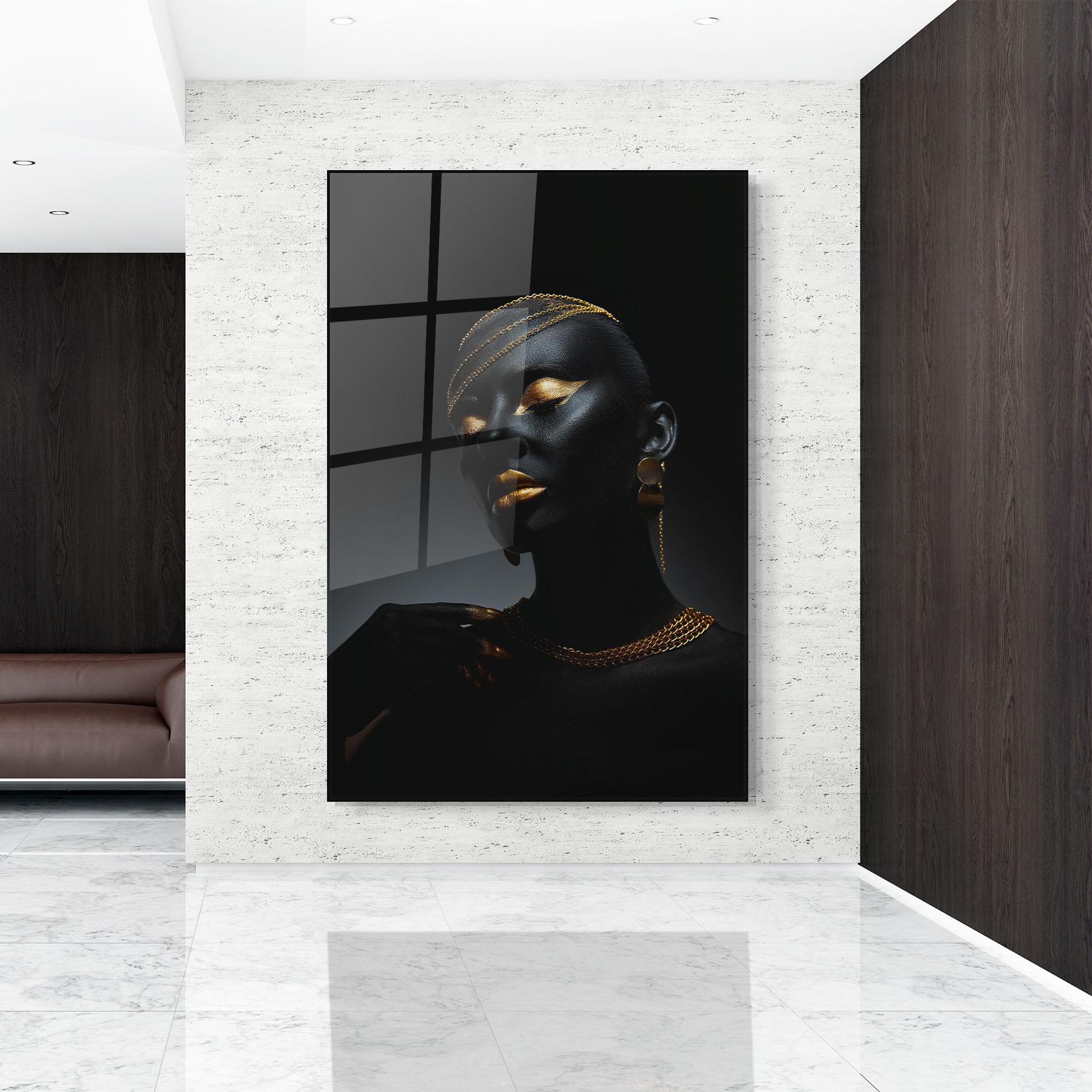 Glasbild Beauty Gold mockup 9