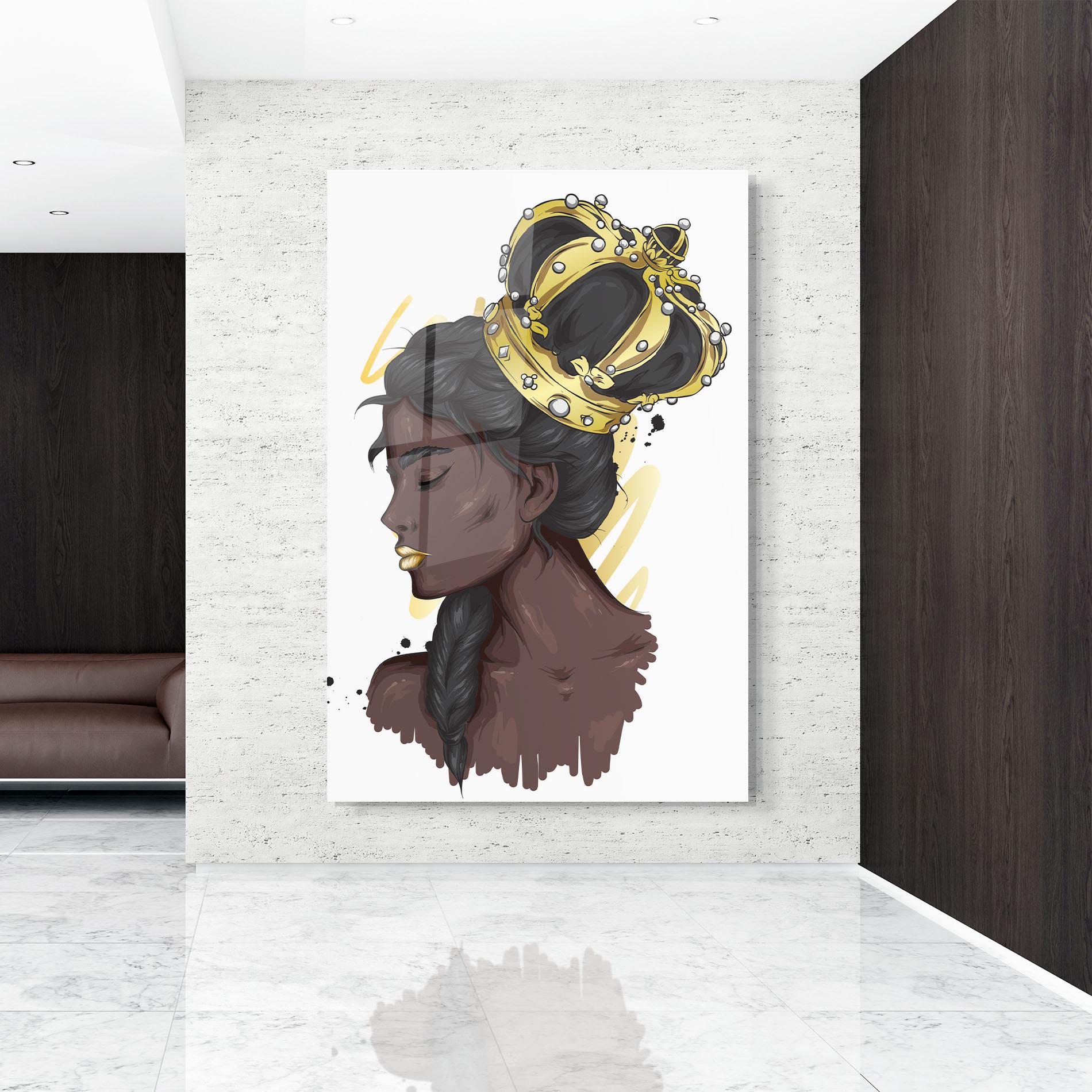 Glasbild Big Gold Crown mockup 9