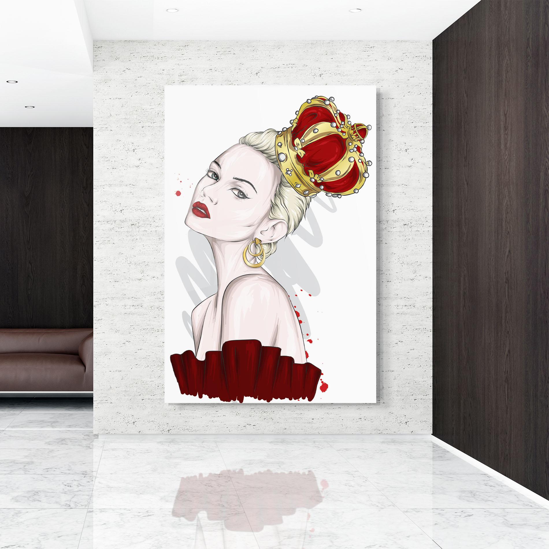 Glasbild Big Red Crown mockup 9