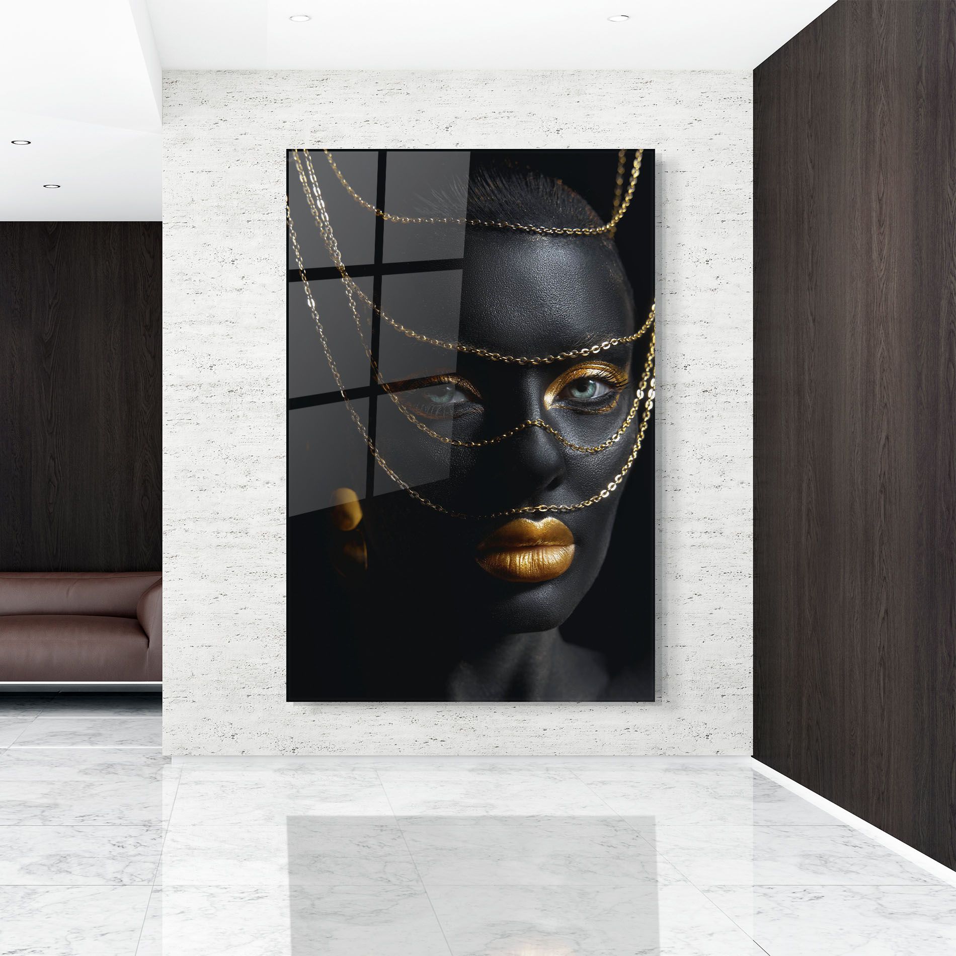 Gold Chain Green Eyes mockup 9