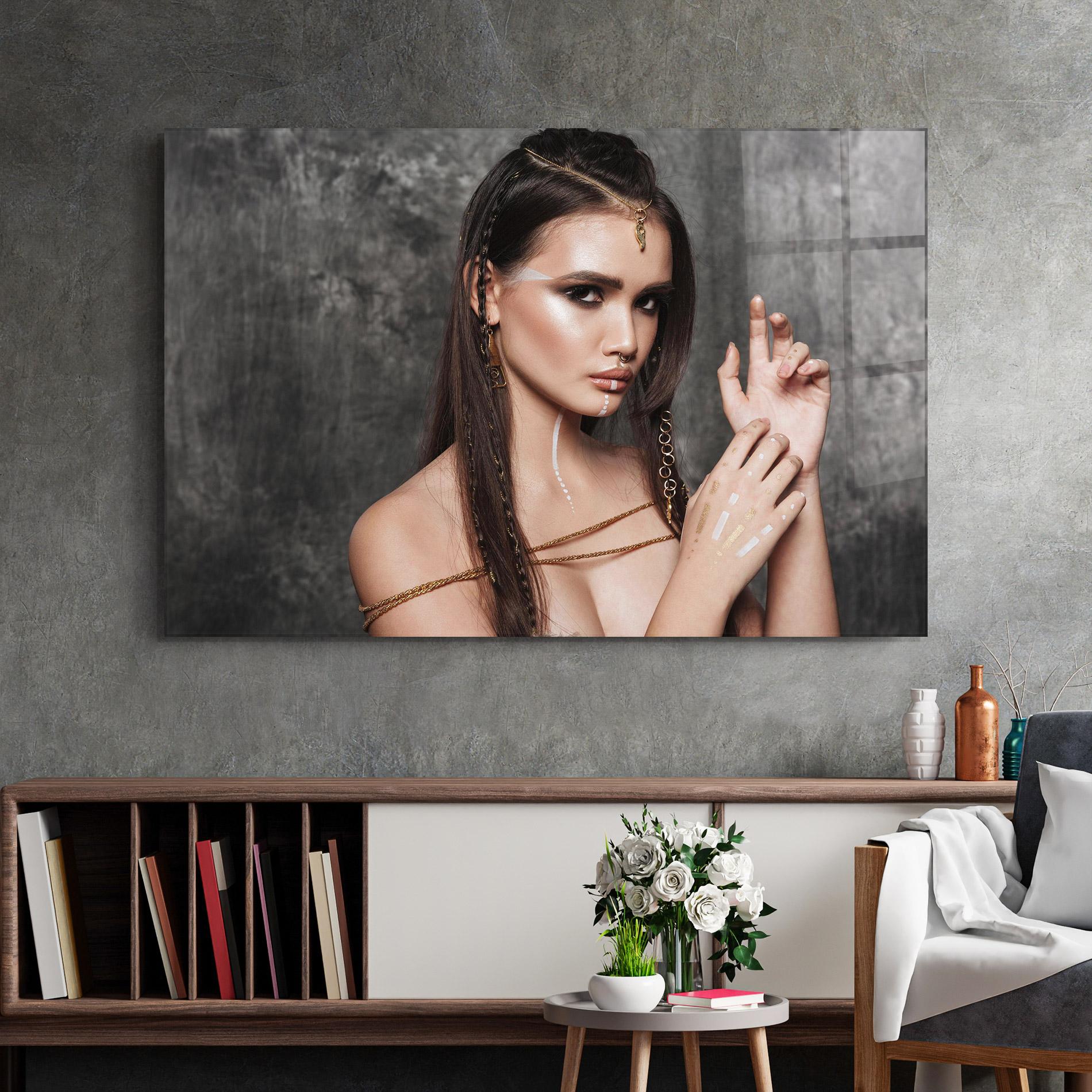 Glasbild Gold Hair Accessory mockup 2