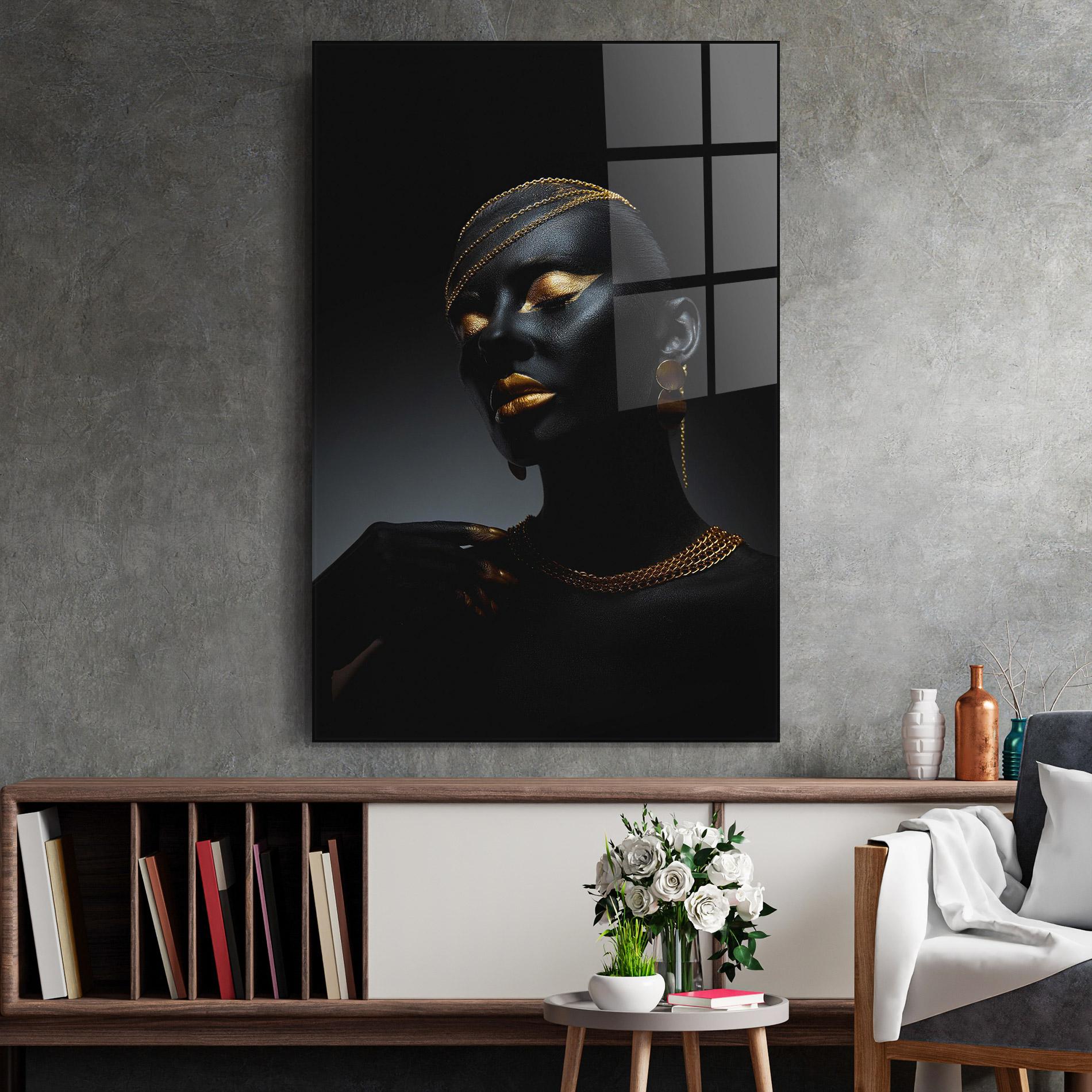 Glasbild Beauty Gold mockup 2