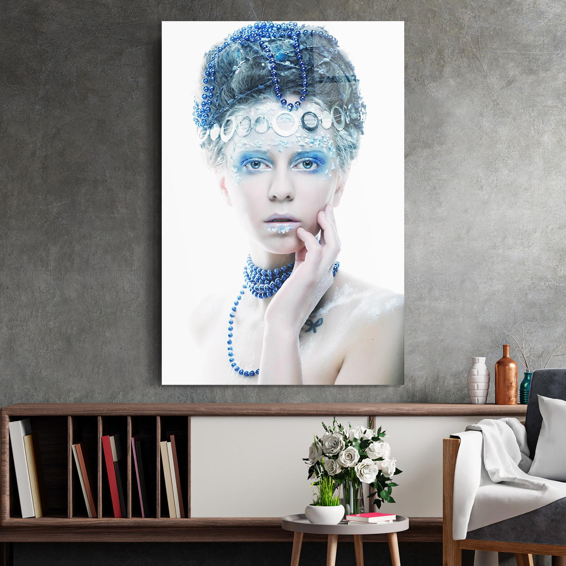 Glasbild Blue Fairy Woman mockup 2