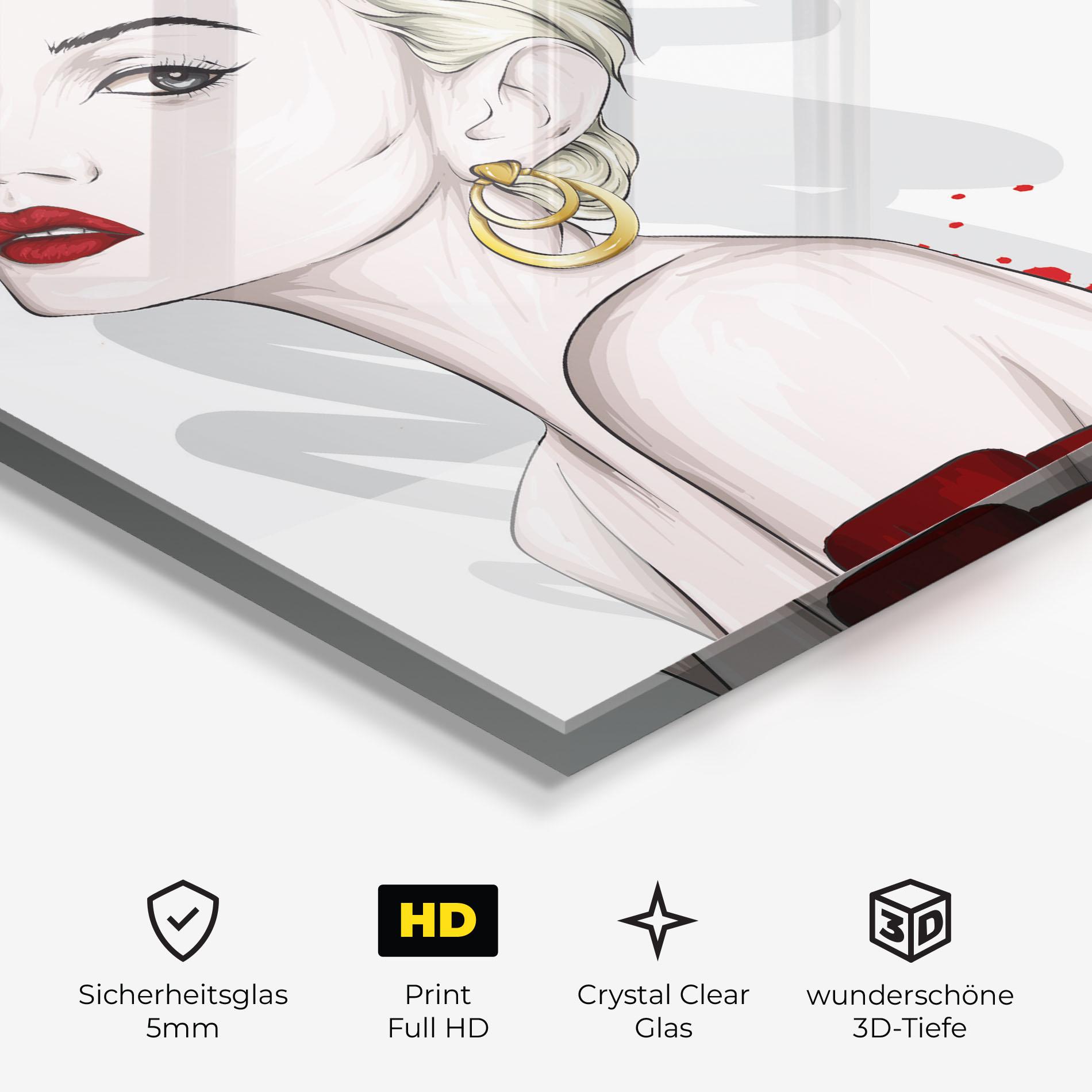 Glasbild Big Red Crown mockup 3