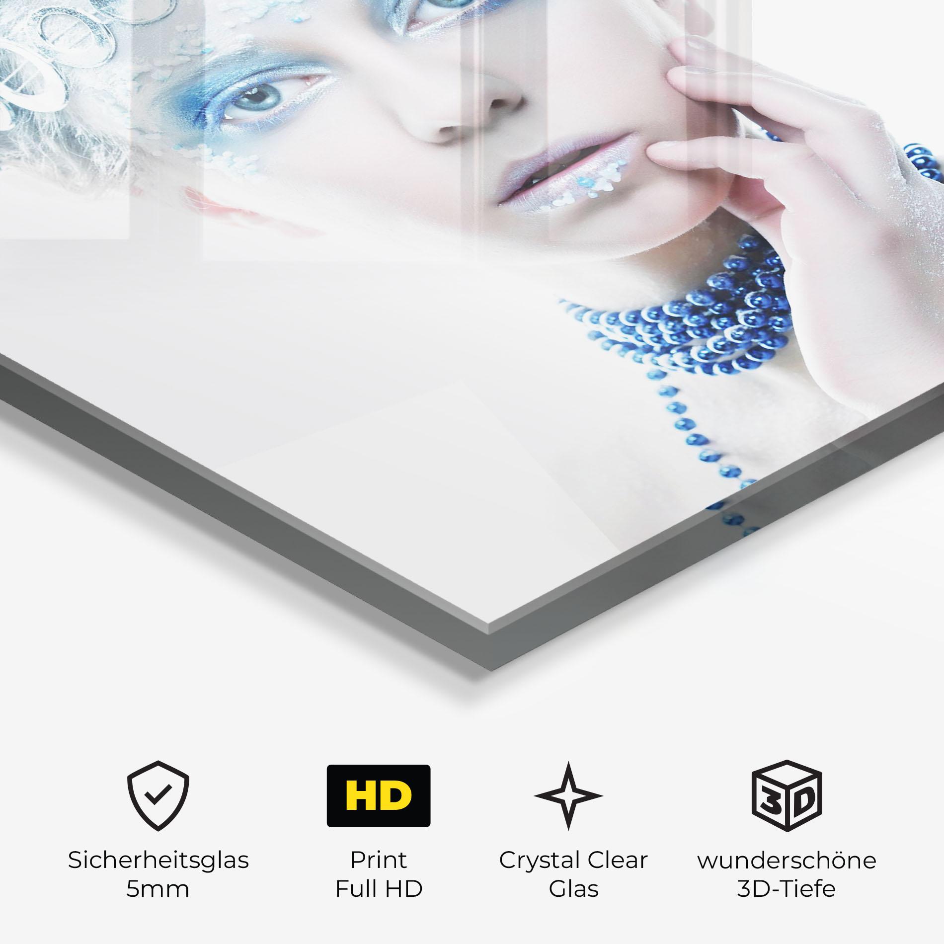 Glasbild Blue Fairy Woman mockup 3