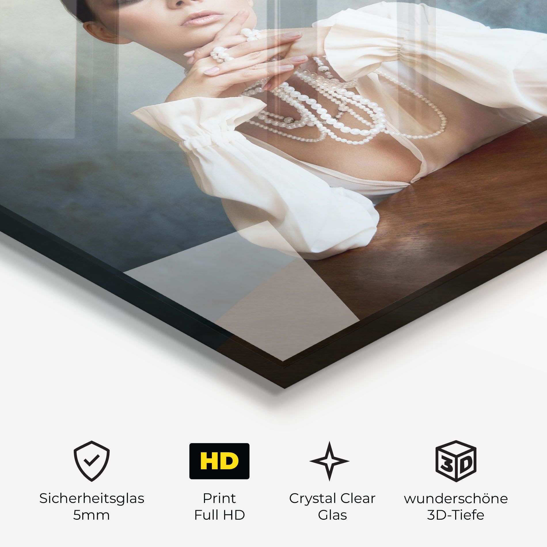 Girl White Pearls mockup 3