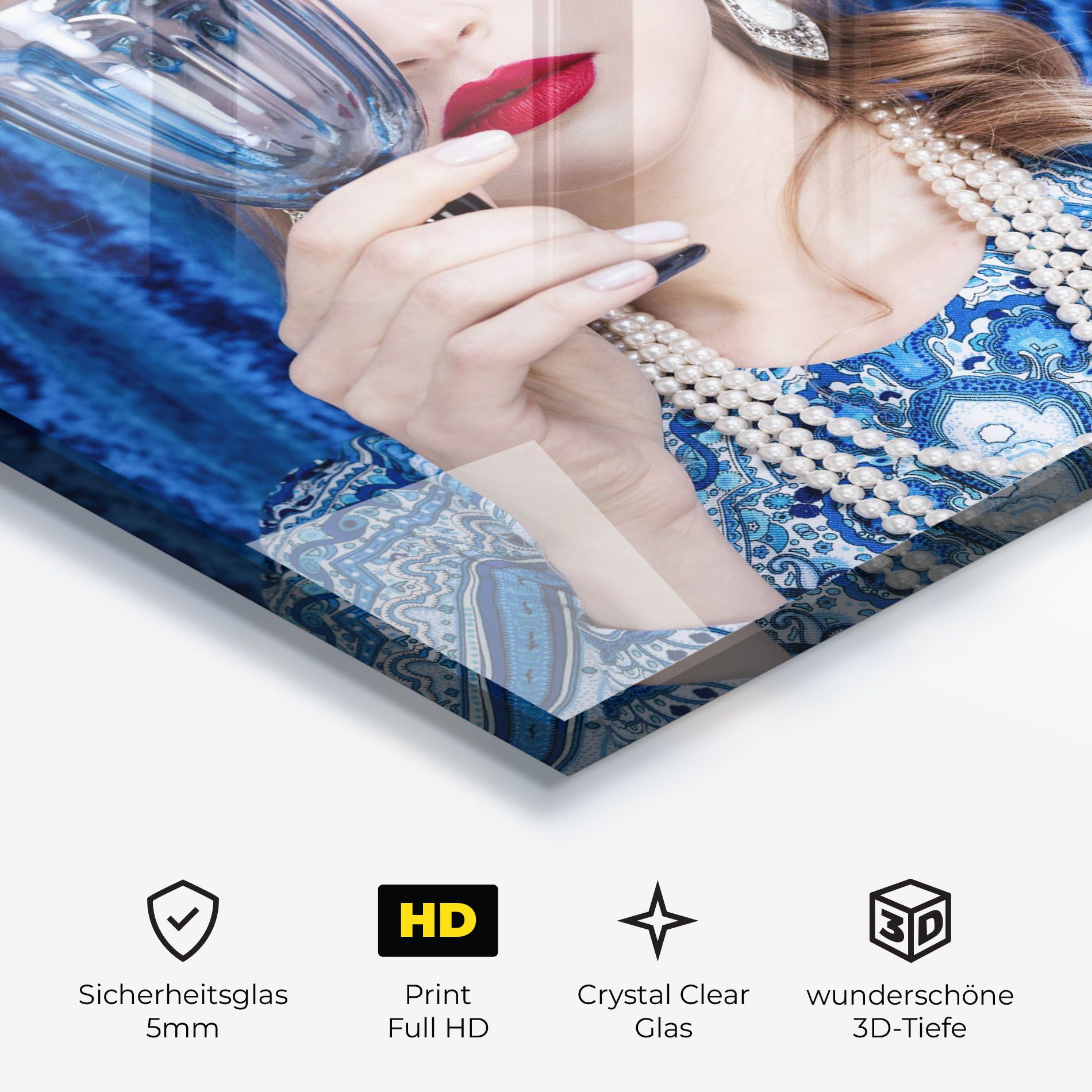 White Pearls On Blue mockup 3