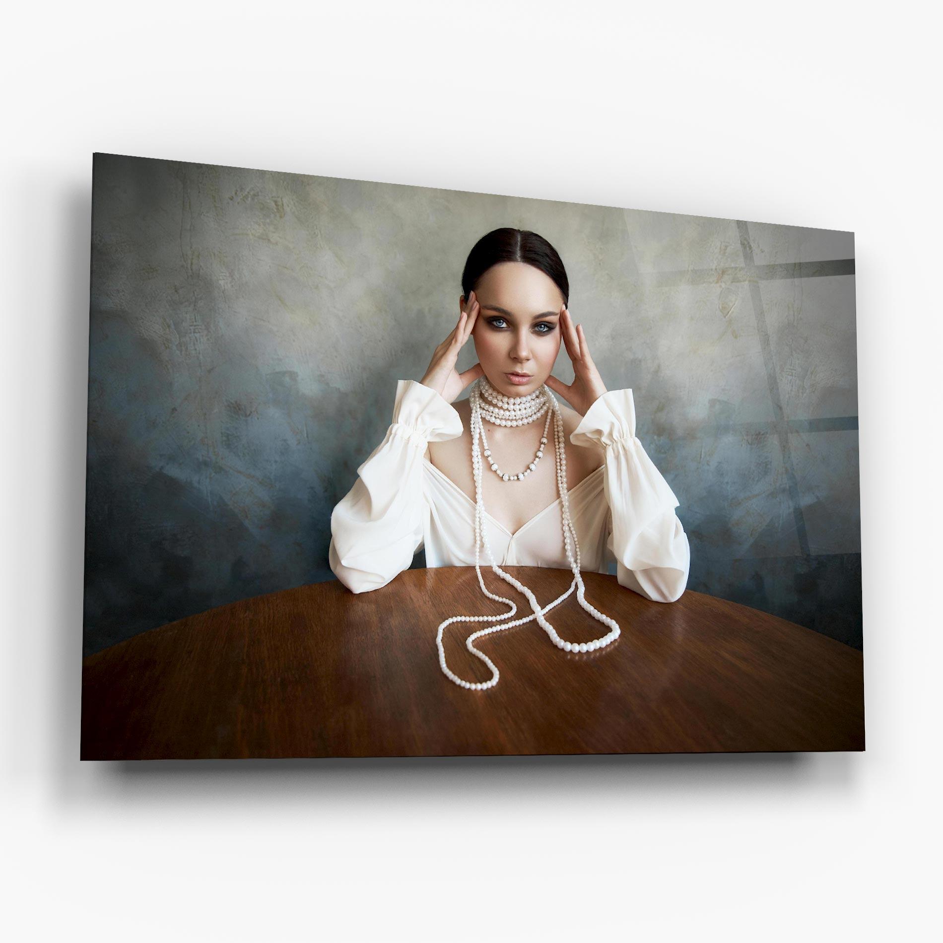 Glasbild Boho Clothing Necklace mockup 6