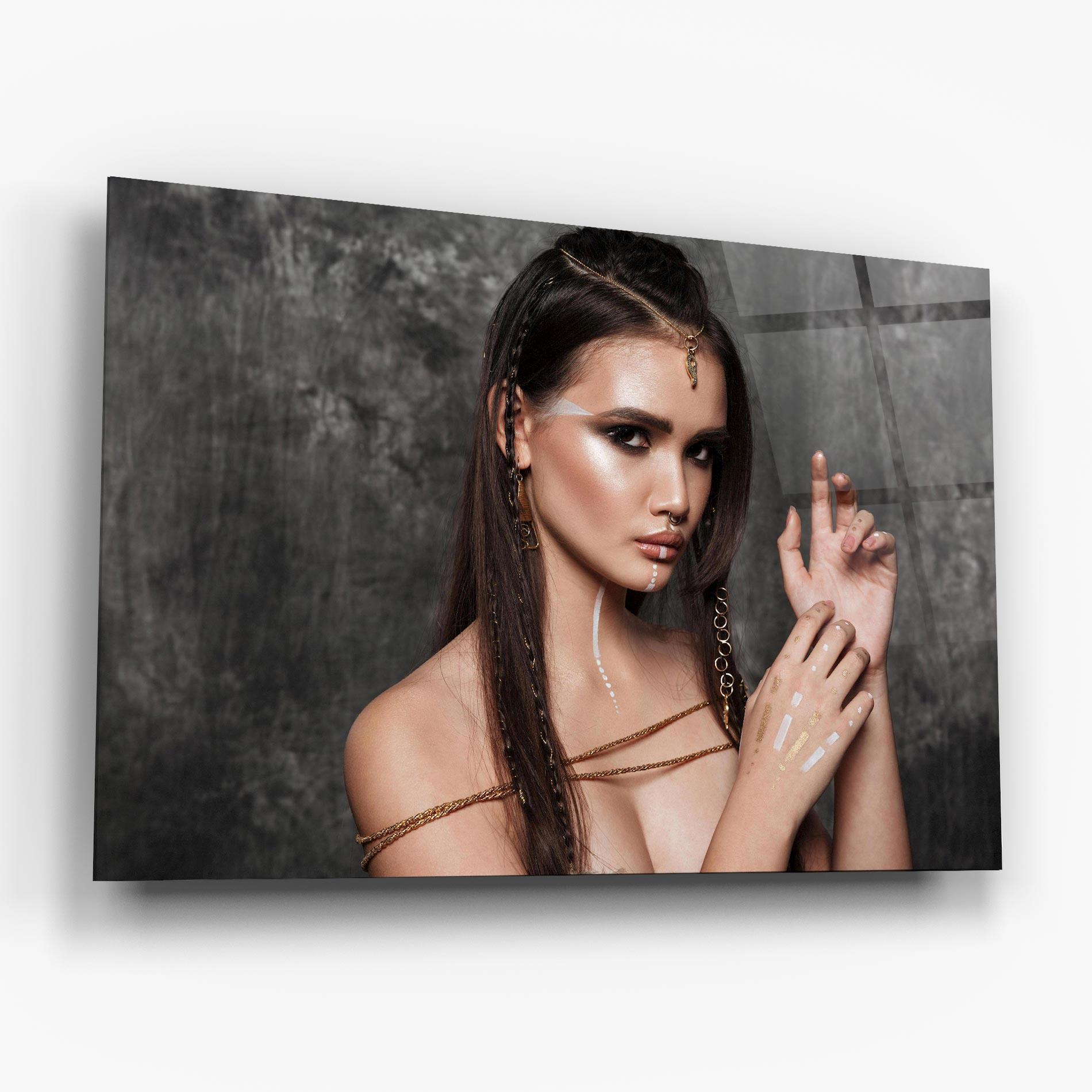 Glasbild Gold Hair Accessory mockup 6