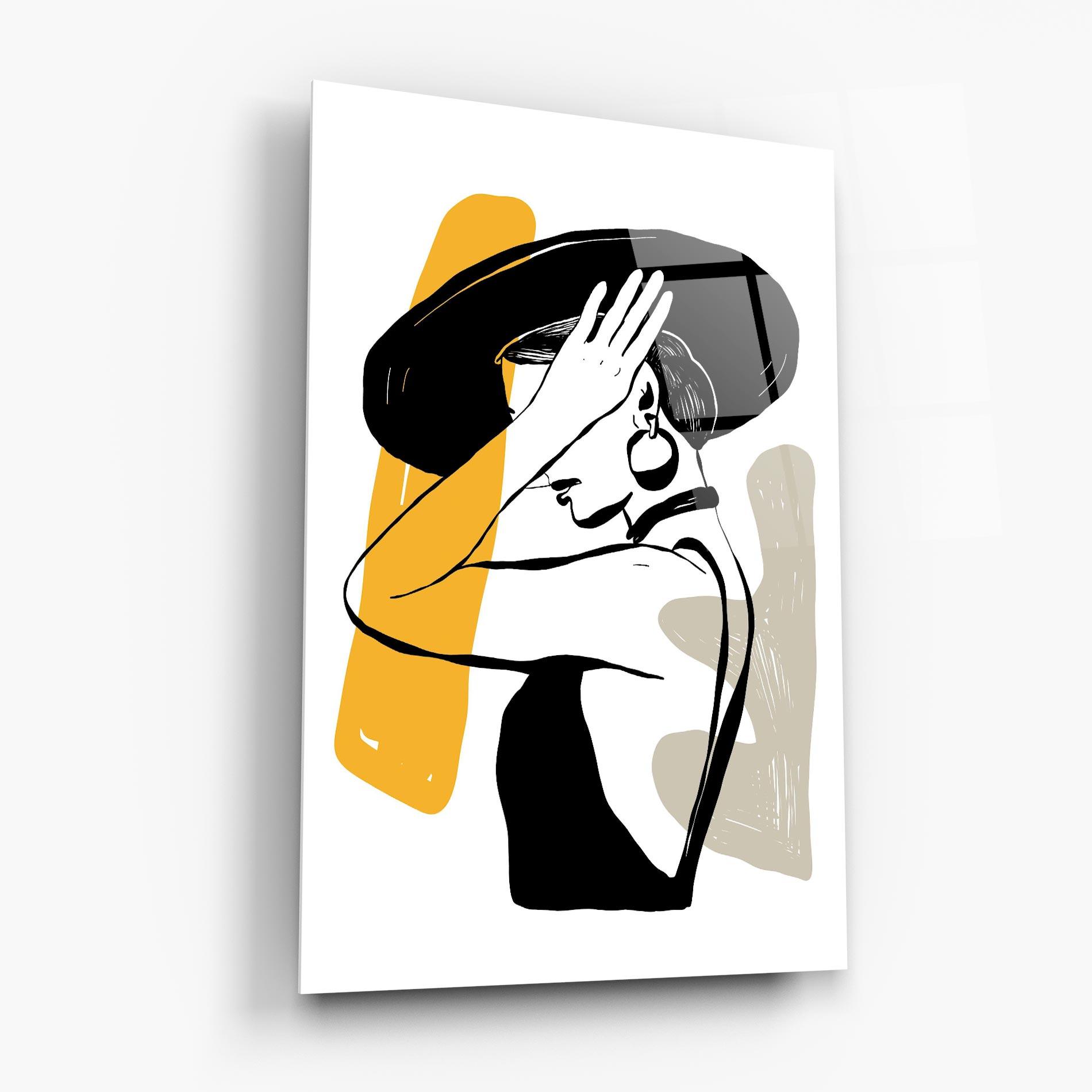 Glasbild Big Earring mockup 6