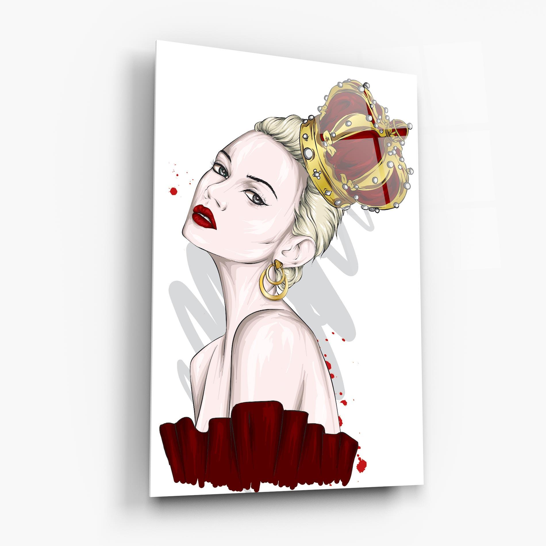 Glasbild Big Red Crown mockup 6