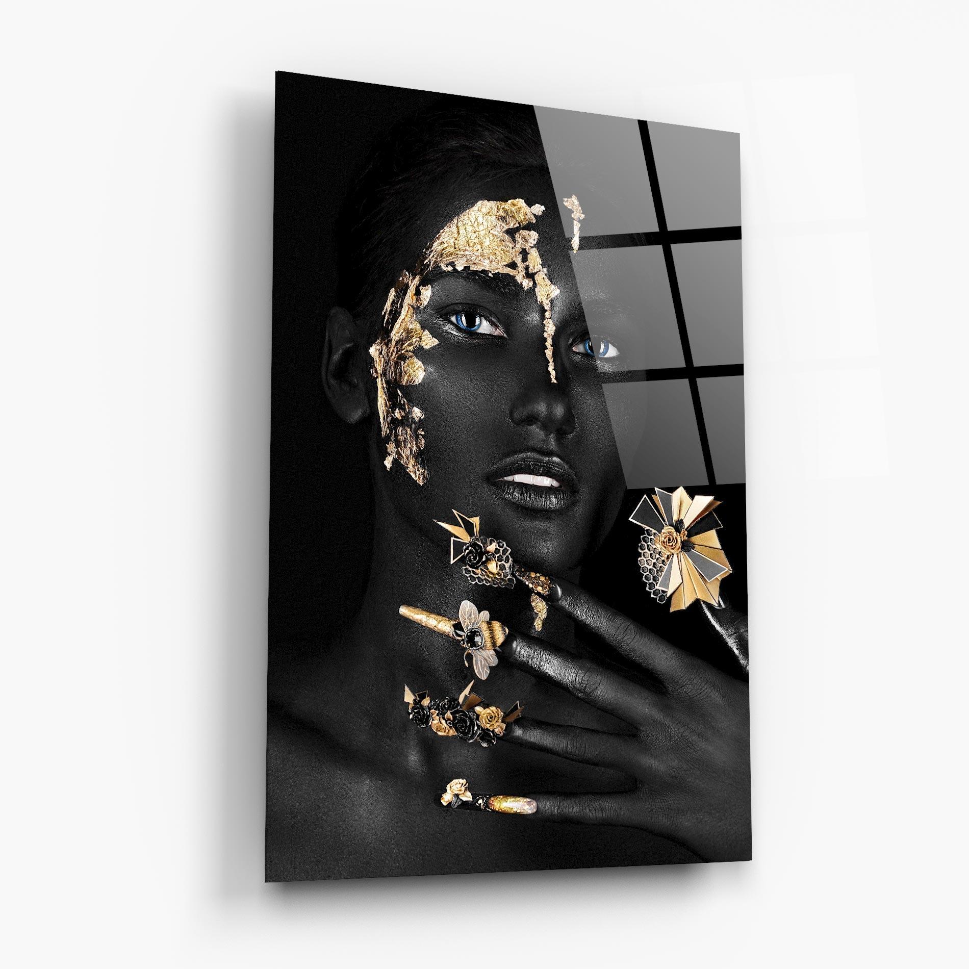 Glasbild Black Art Makeup mockup 6