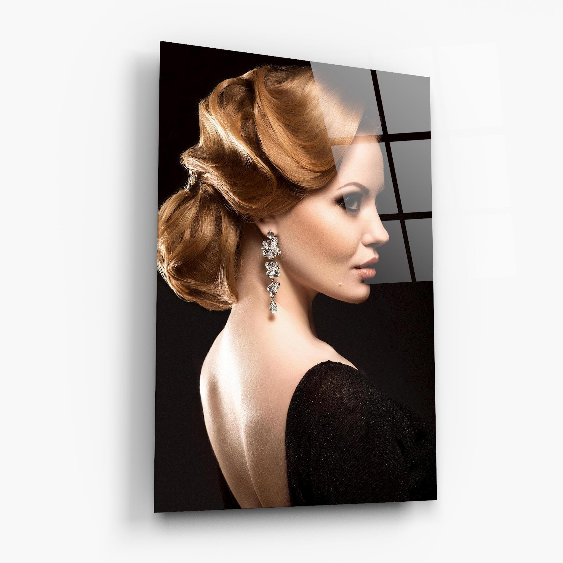 Glasbild Elegant Earrings mockup 6