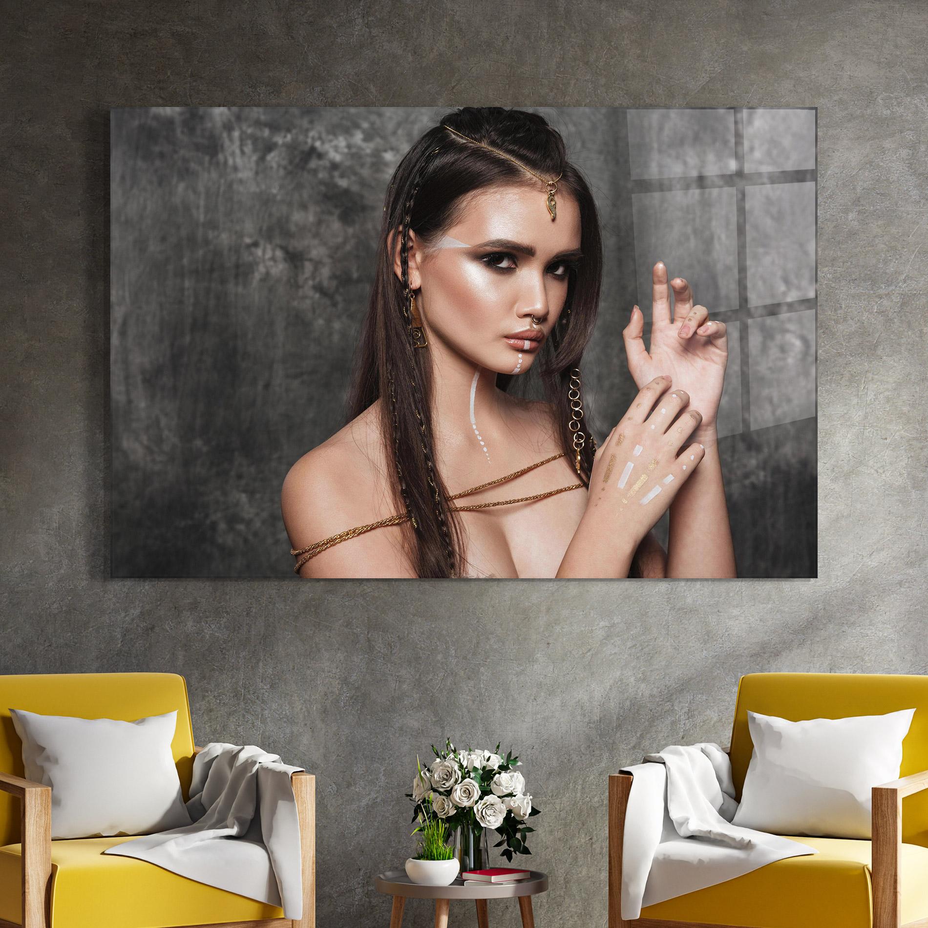 Glasbild Gold Hair Accessory mockup 4