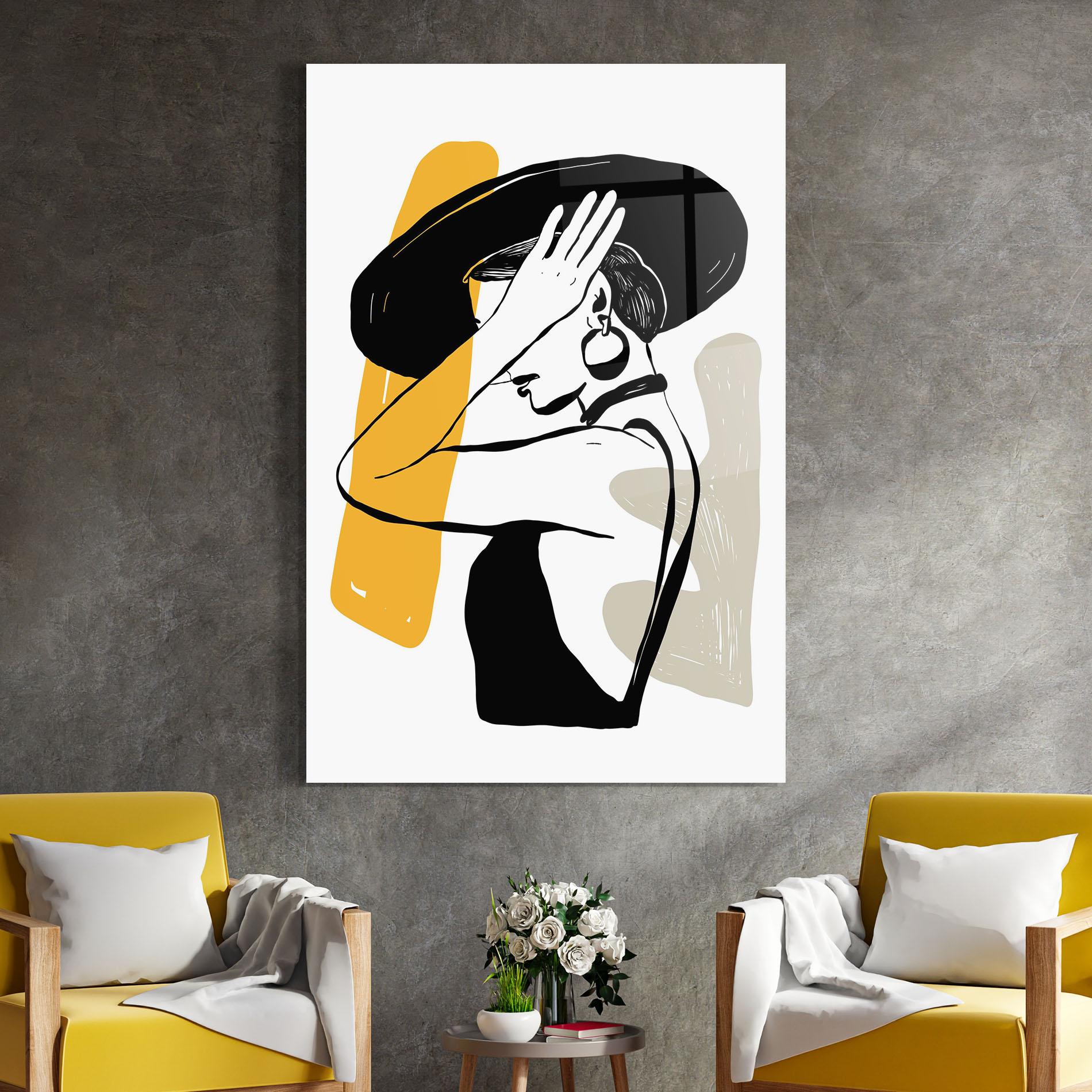 Glasbild Big Earring mockup 4