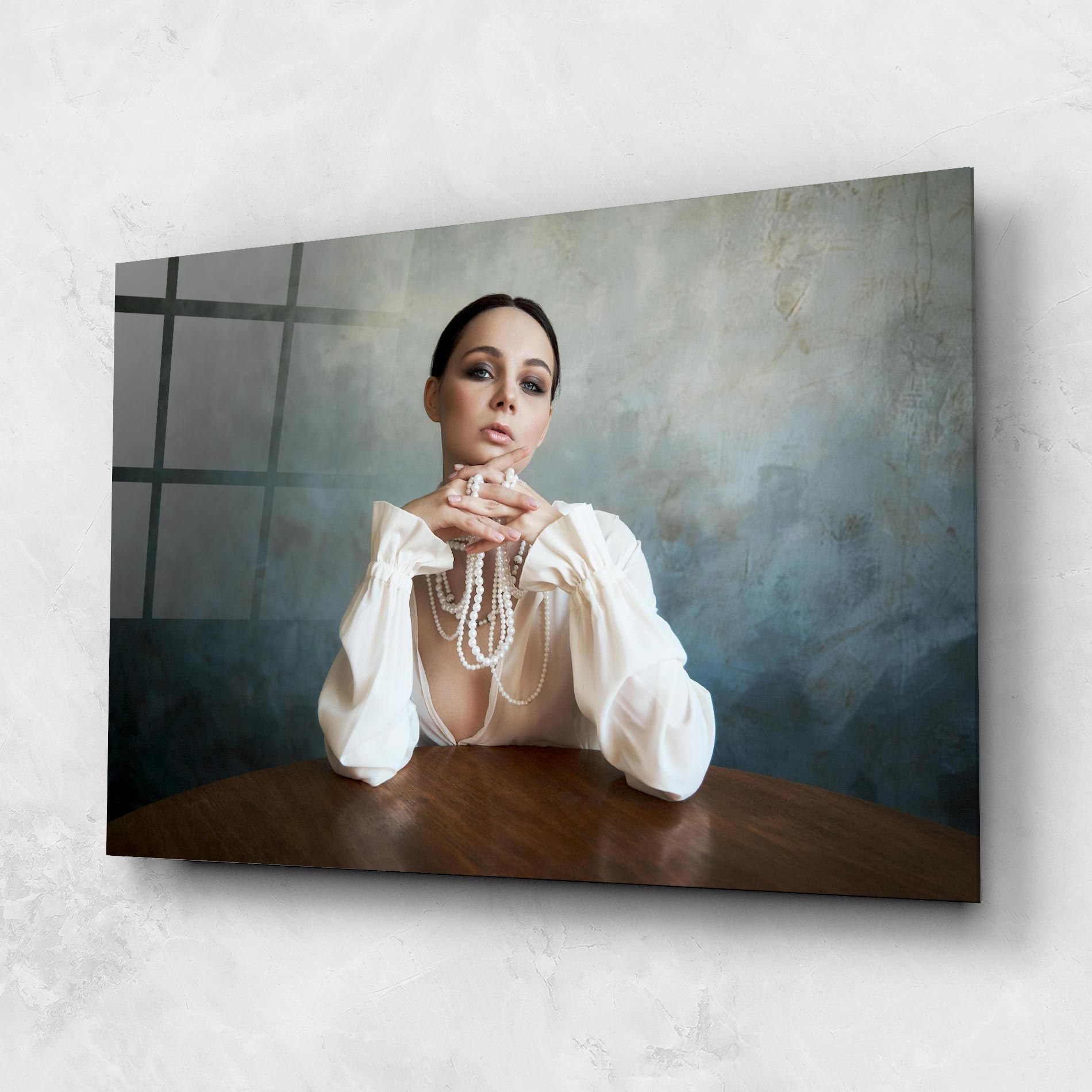 Girl White Pearls mockup 1