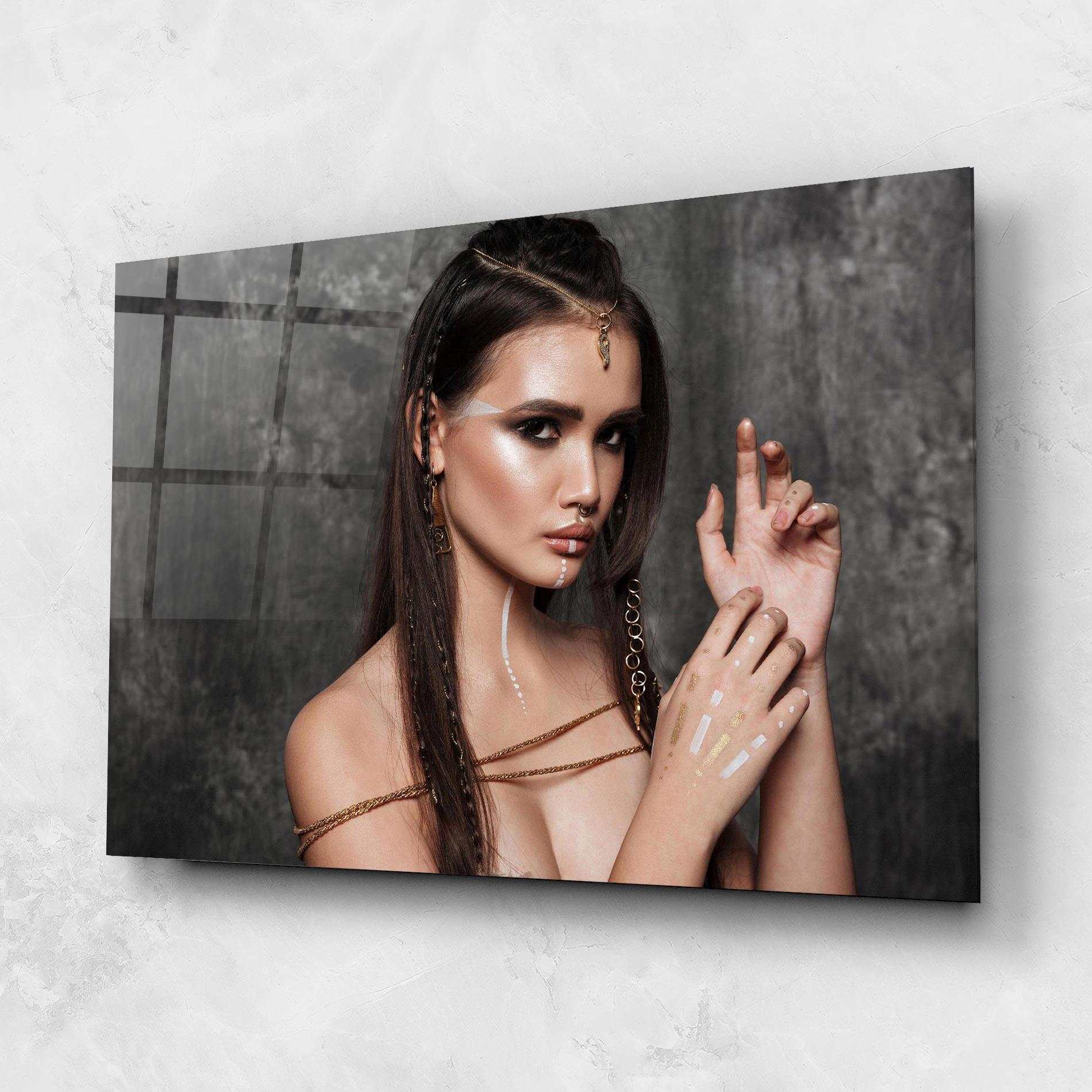 Glasbild Gold Hair Accessory mockup 1