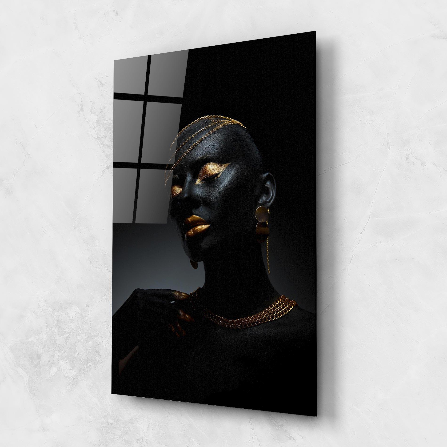 Glasbild Beauty Gold mockup 1