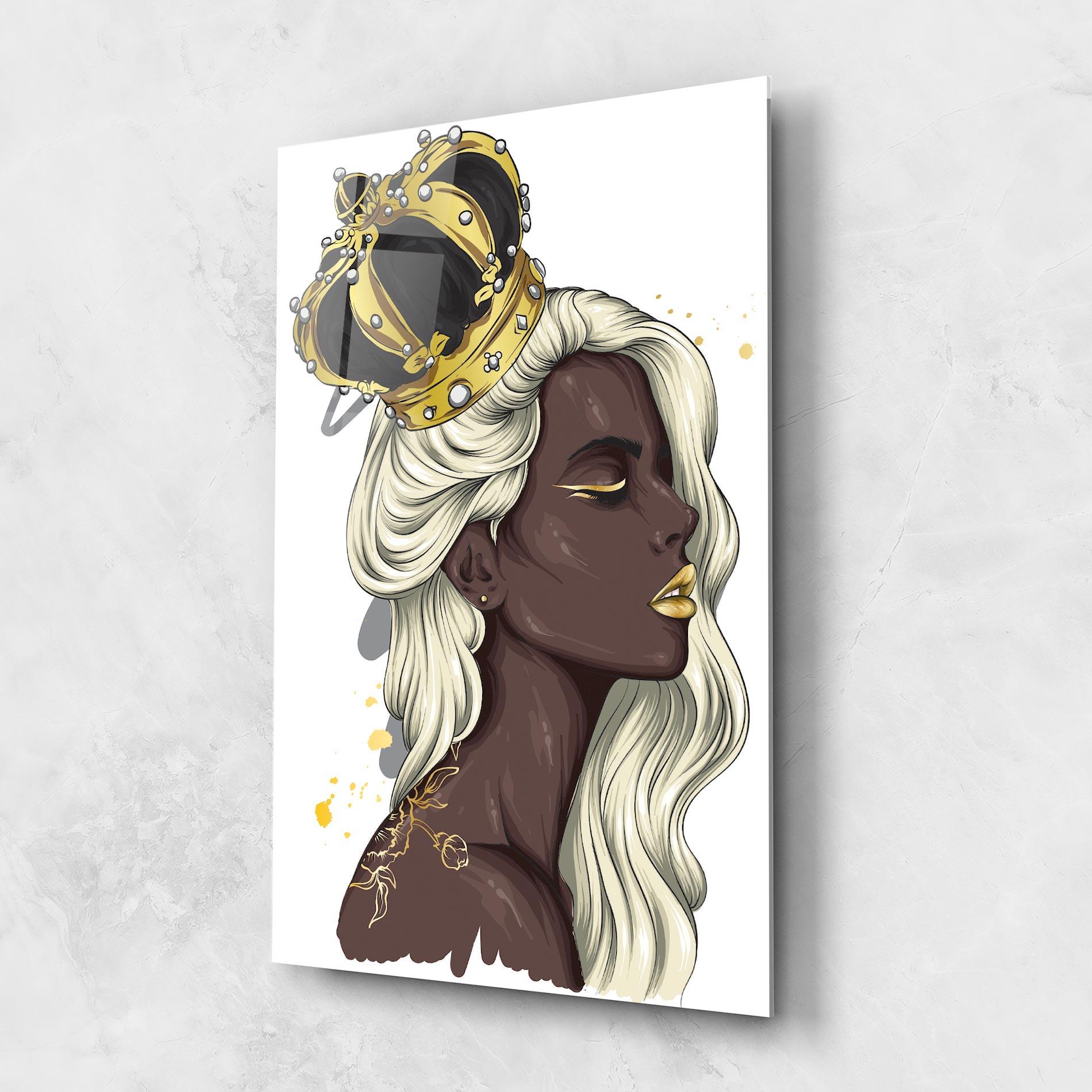 Glasbild Big Black Crown mockup 1