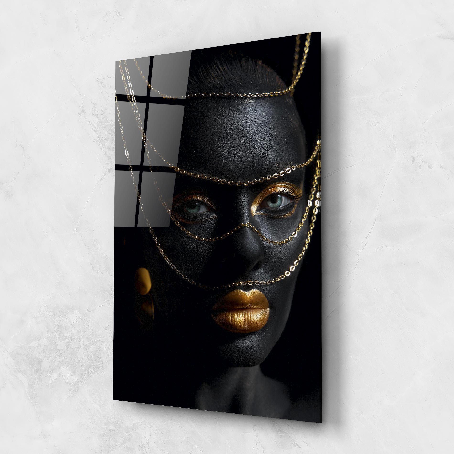 Gold Chain Green Eyes mockup 1