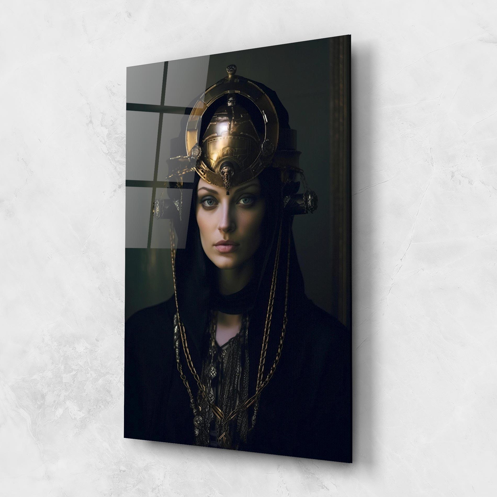 Glasbild Gold Headpiece mockup 1
