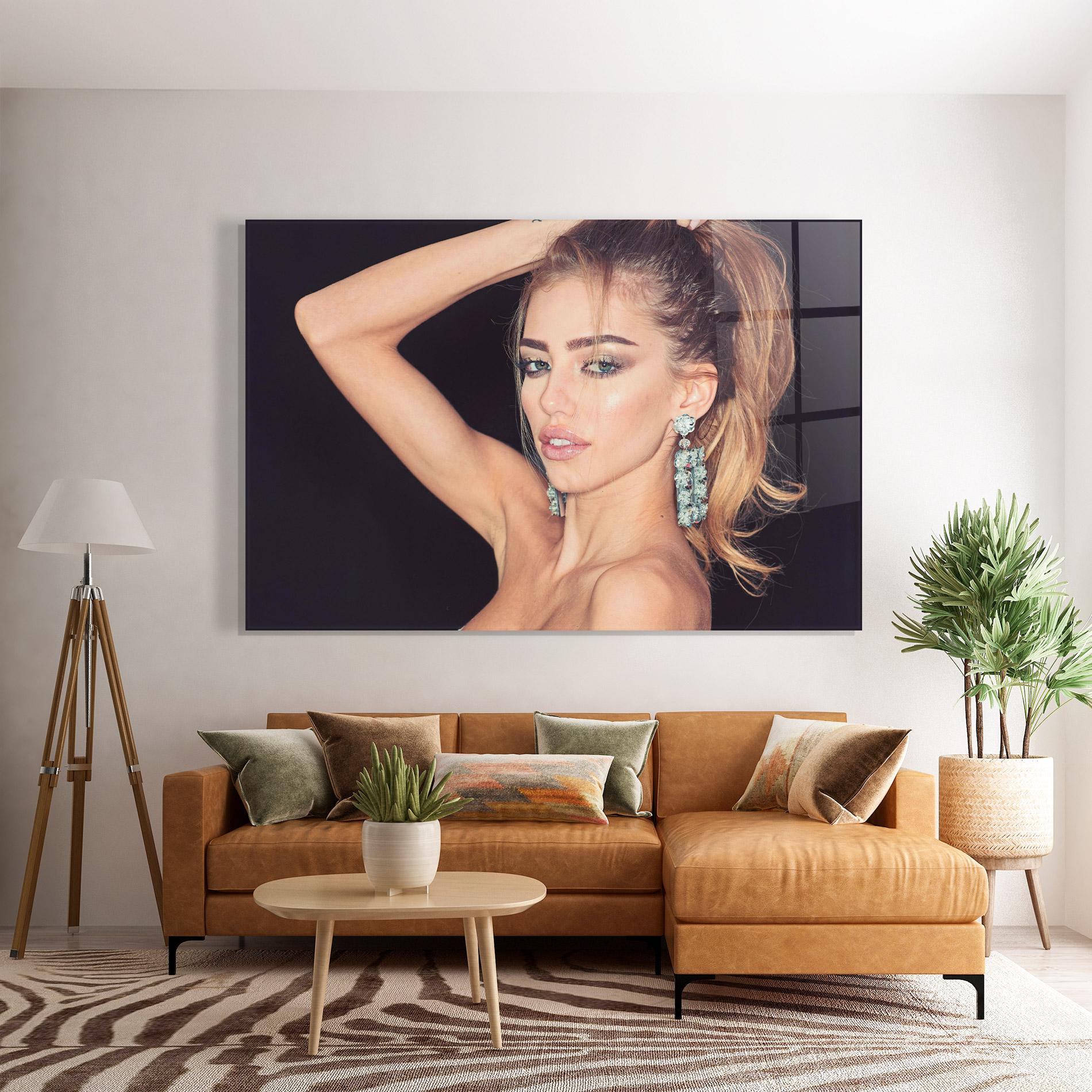 Glasbild Flower Earrings mockup 7