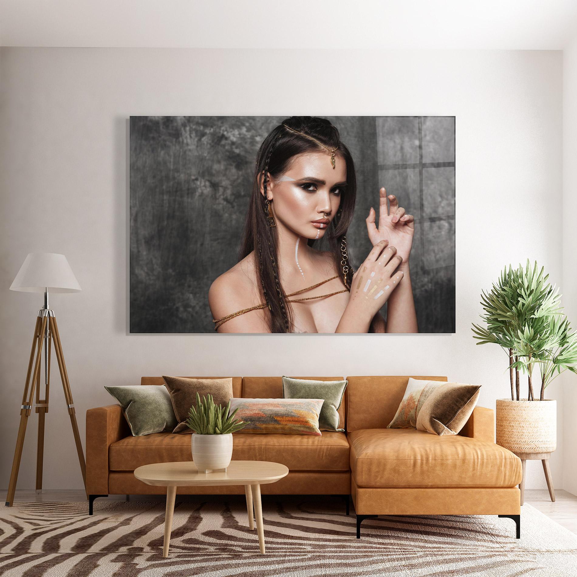 Glasbild Gold Hair Accessory mockup 7