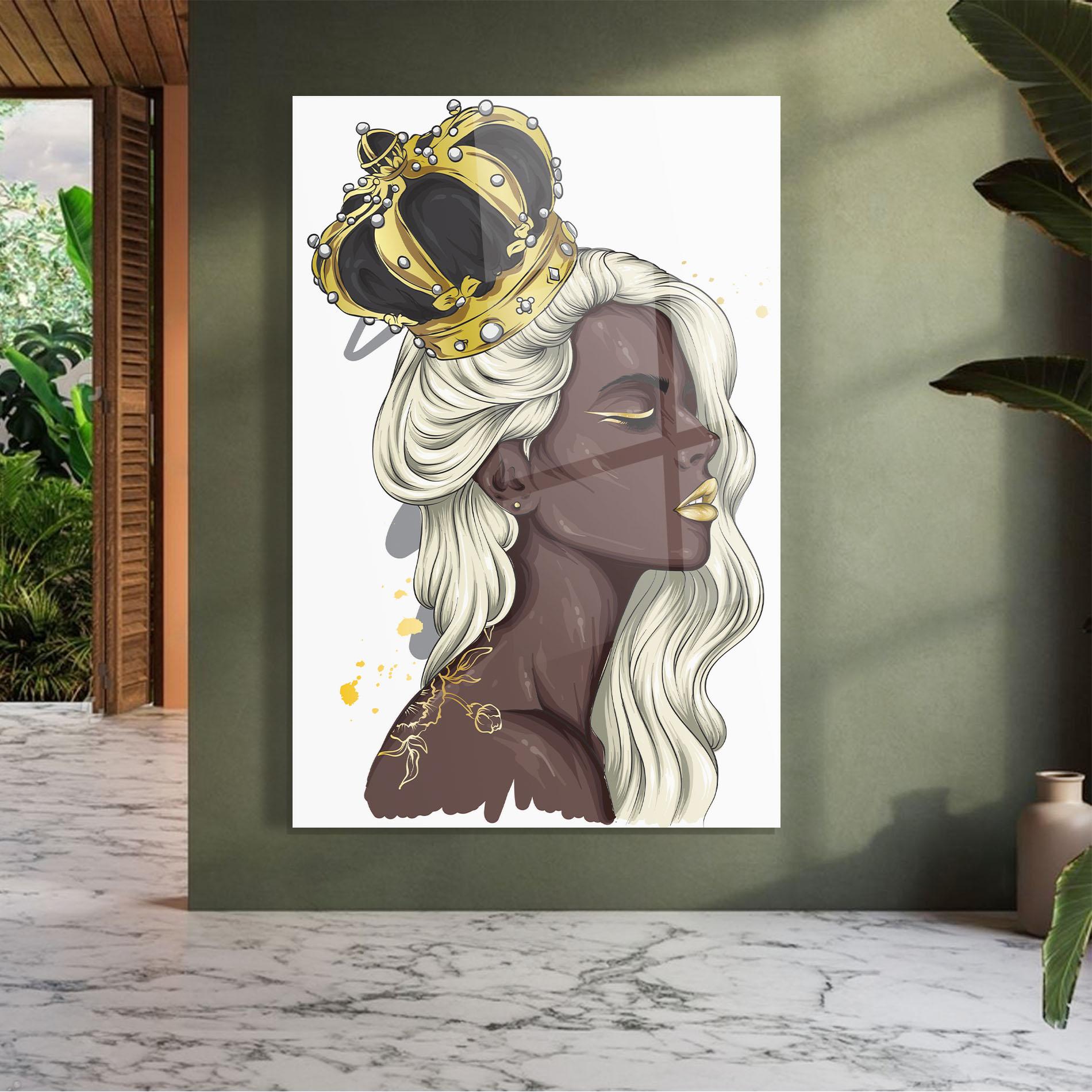 Glasbild Big Black Crown mockup 7