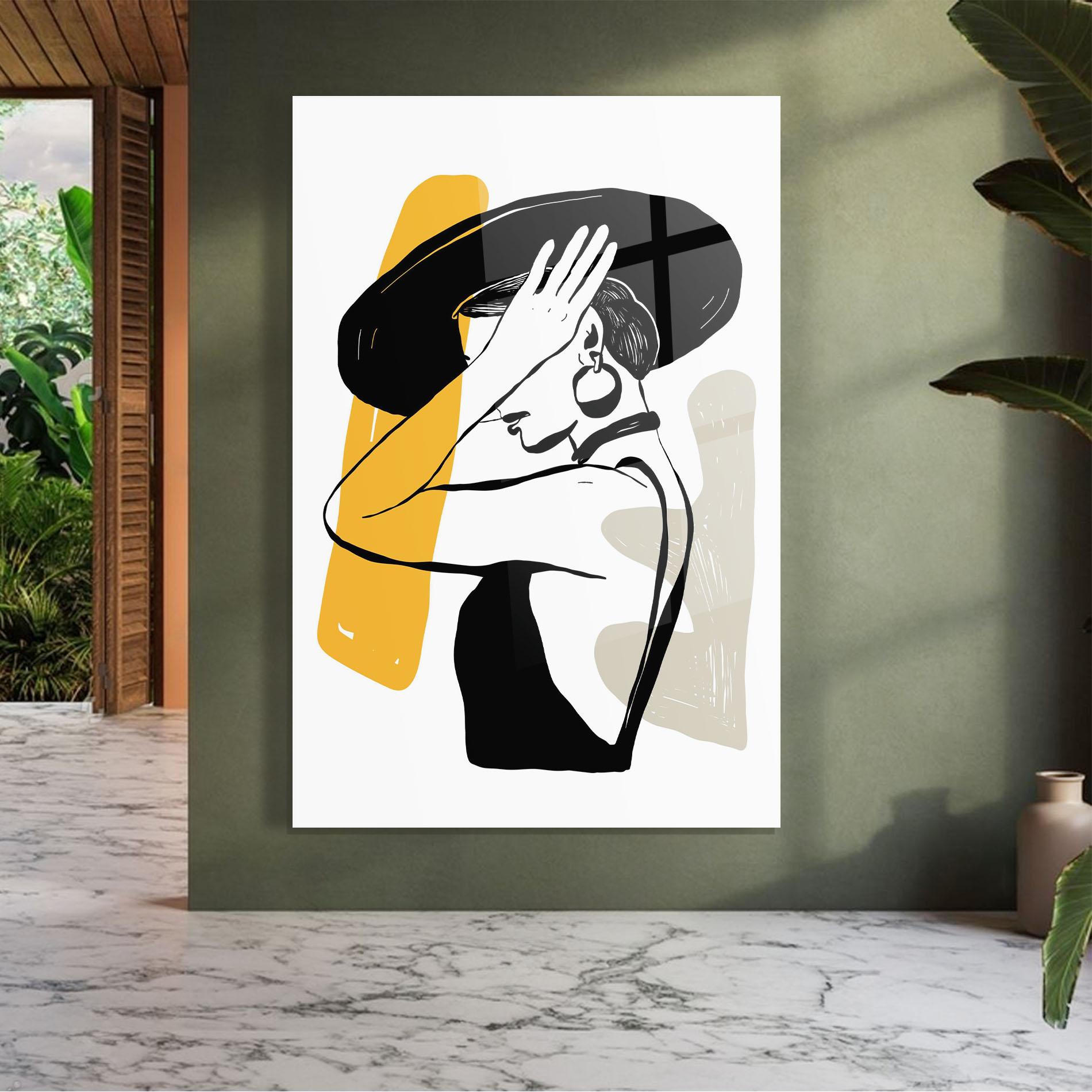 Glasbild Big Earring mockup 7