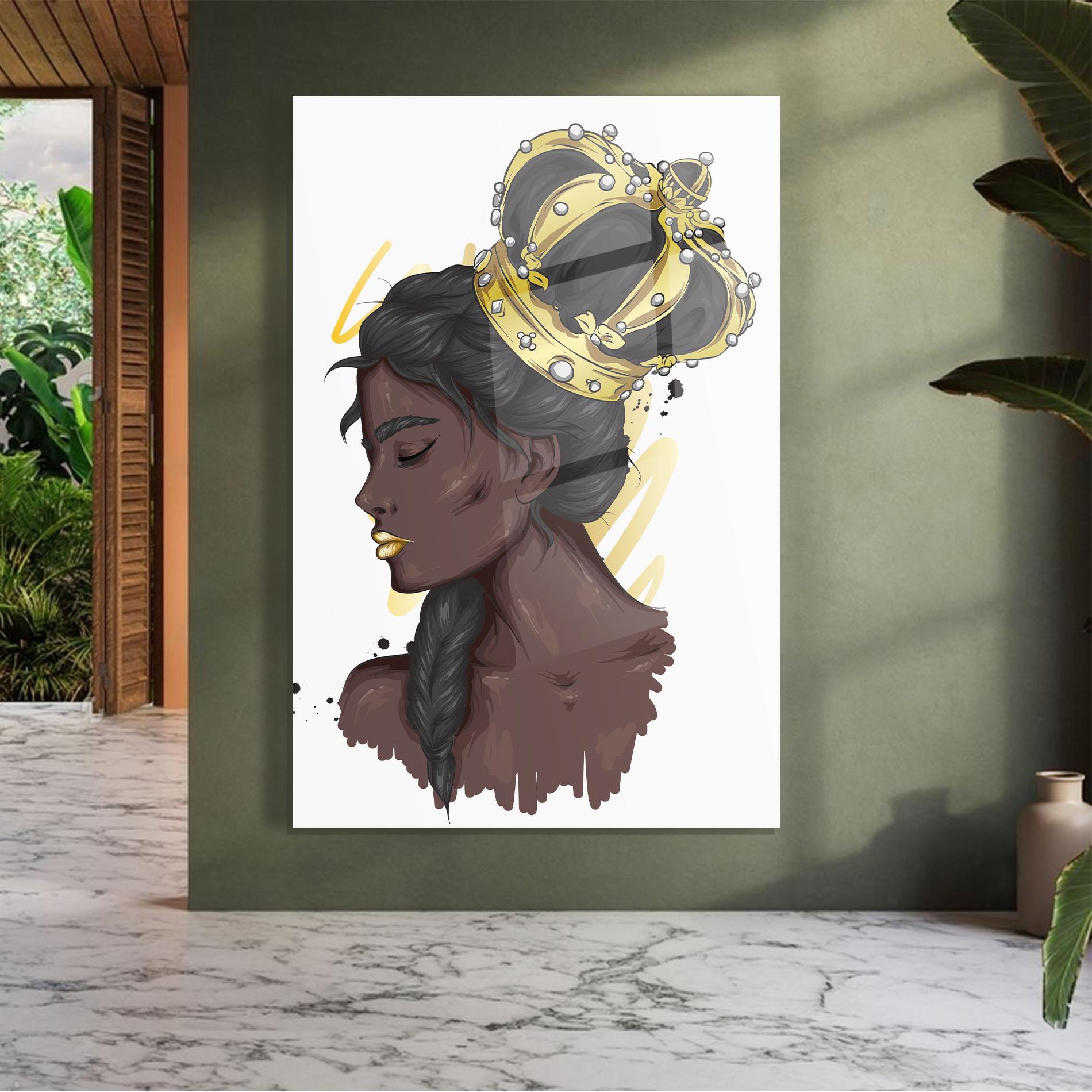 Glasbild Big Gold Crown mockup 7