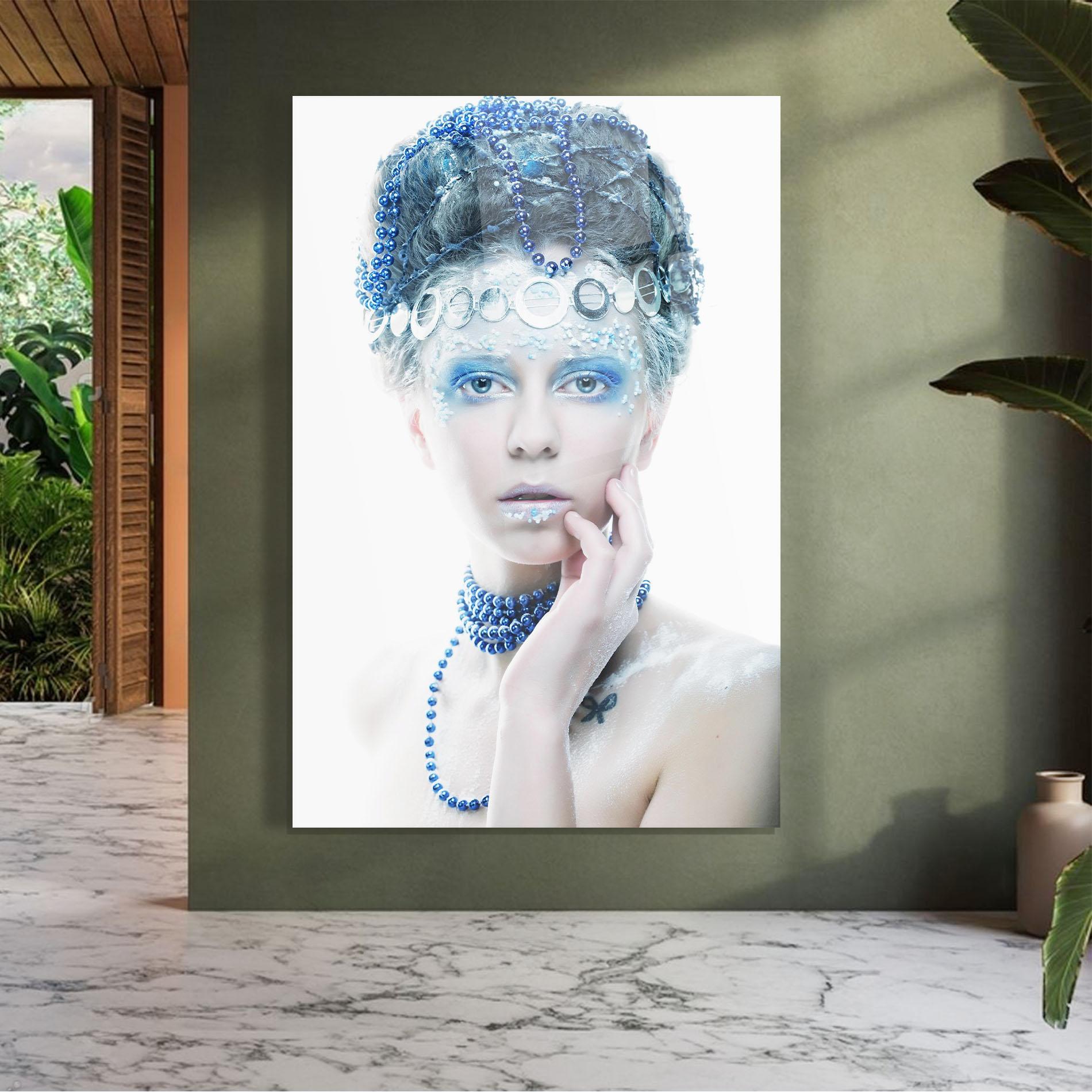 Glasbild Blue Fairy Woman mockup 7