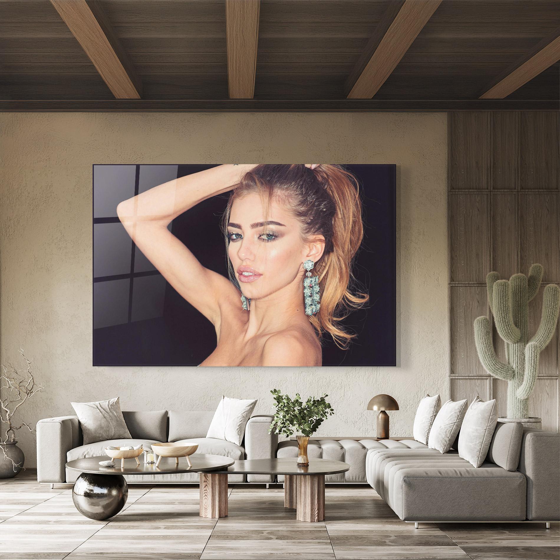 Glasbild Flower Earrings mockup 8