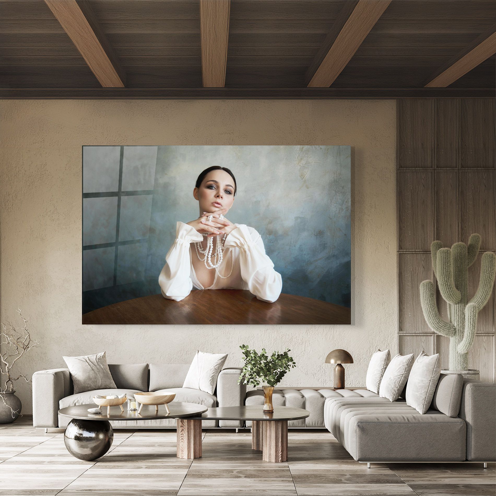 Girl White Pearls mockup 8