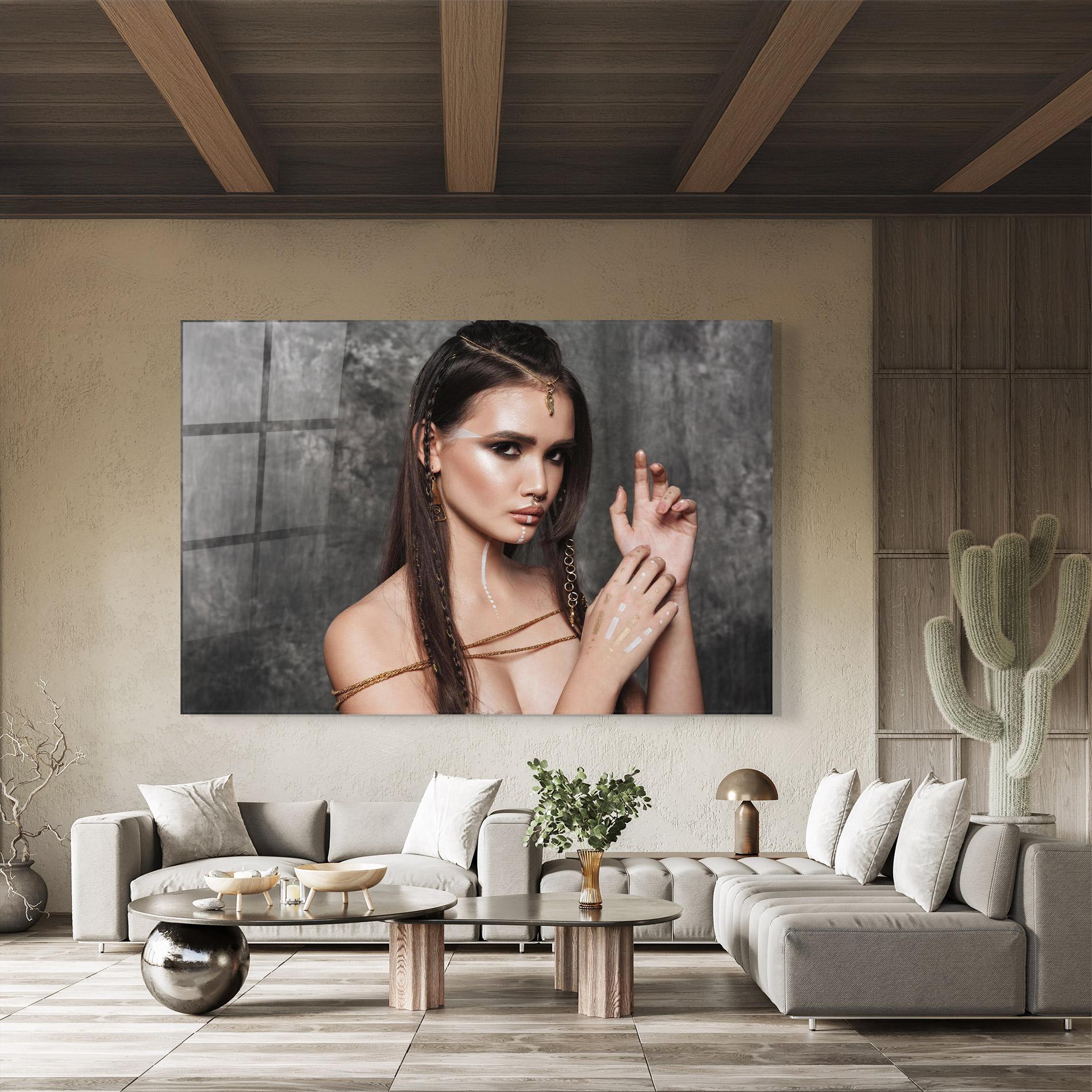 Glasbild Gold Hair Accessory mockup 8