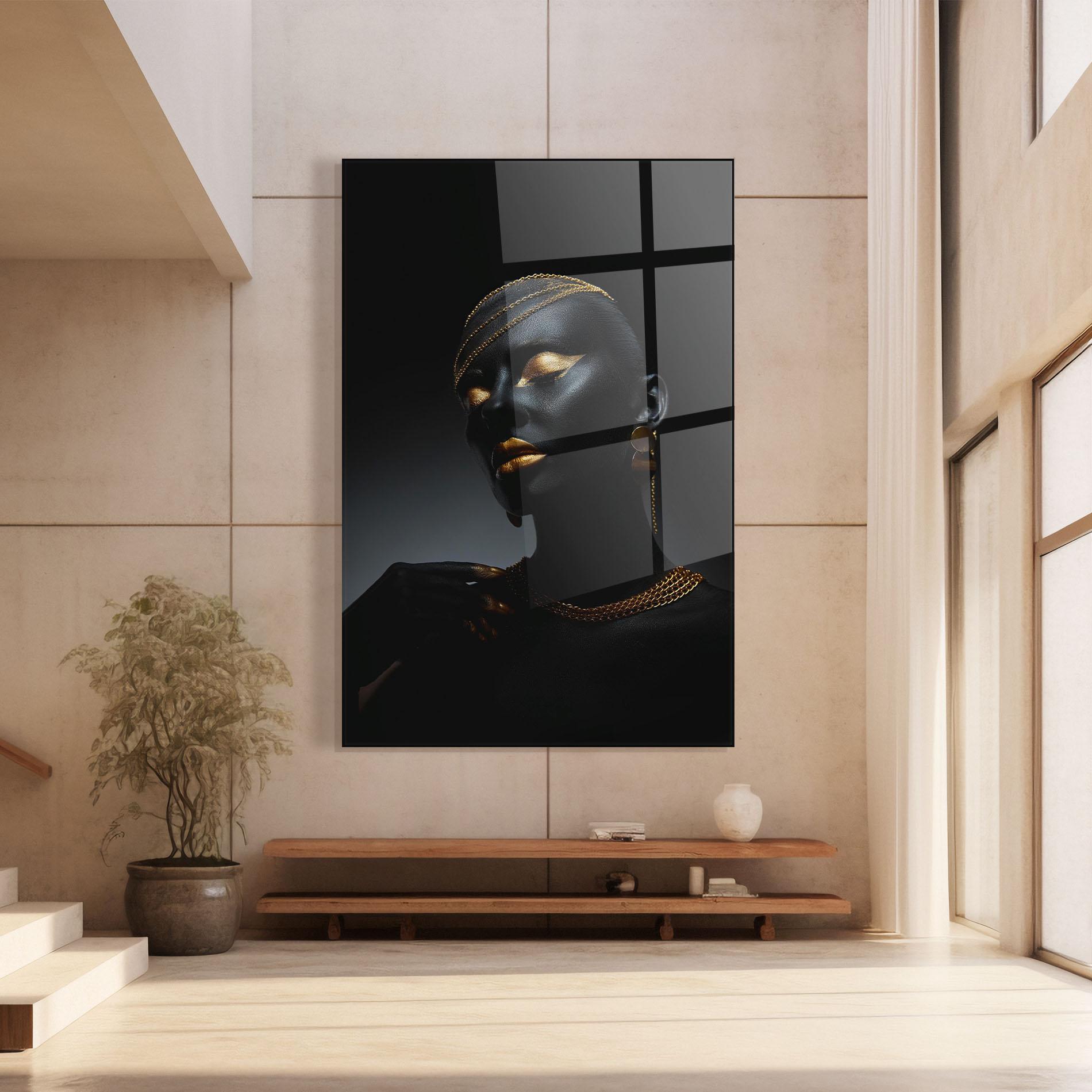 Glasbild Beauty Gold mockup 8