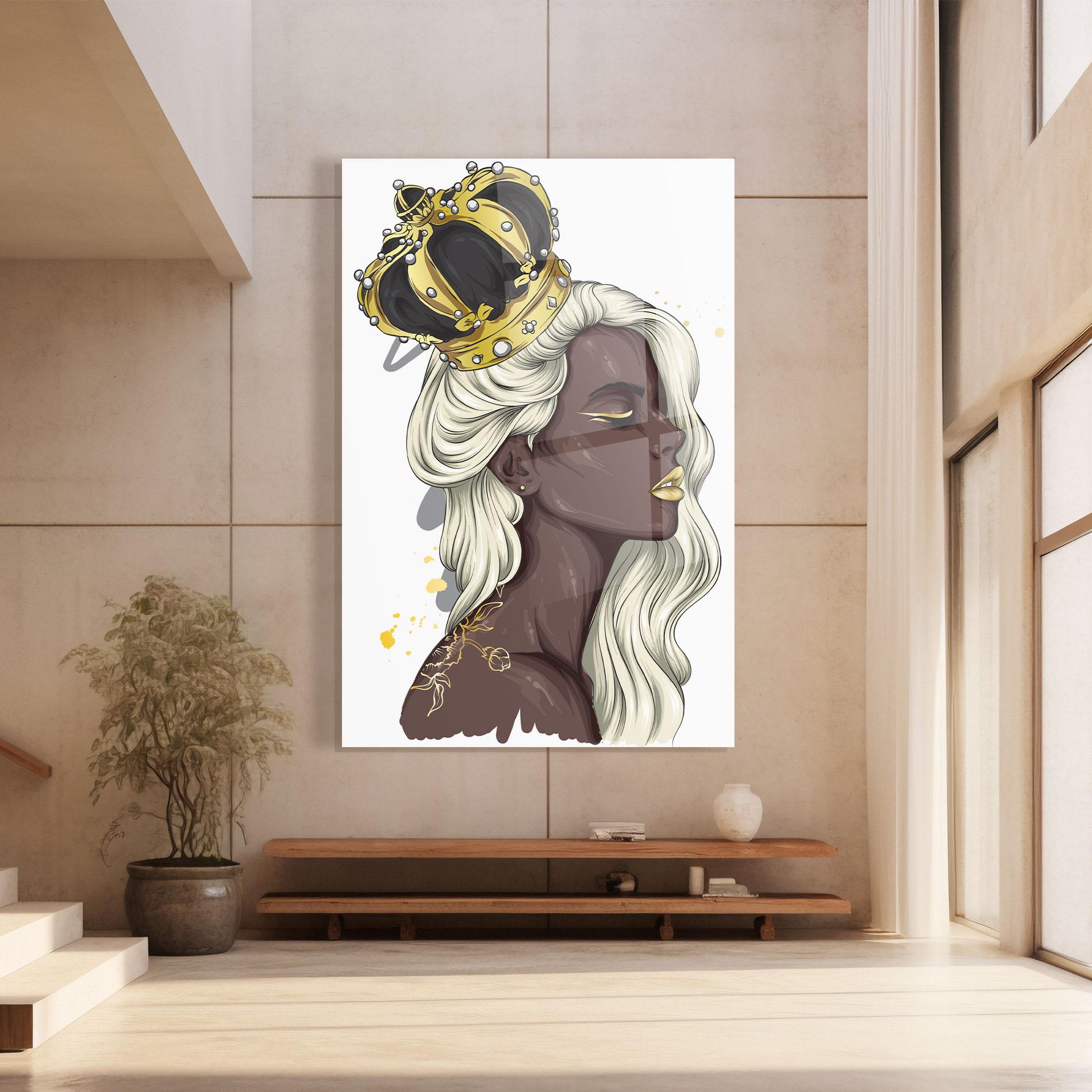 Glasbild Big Black Crown mockup 8