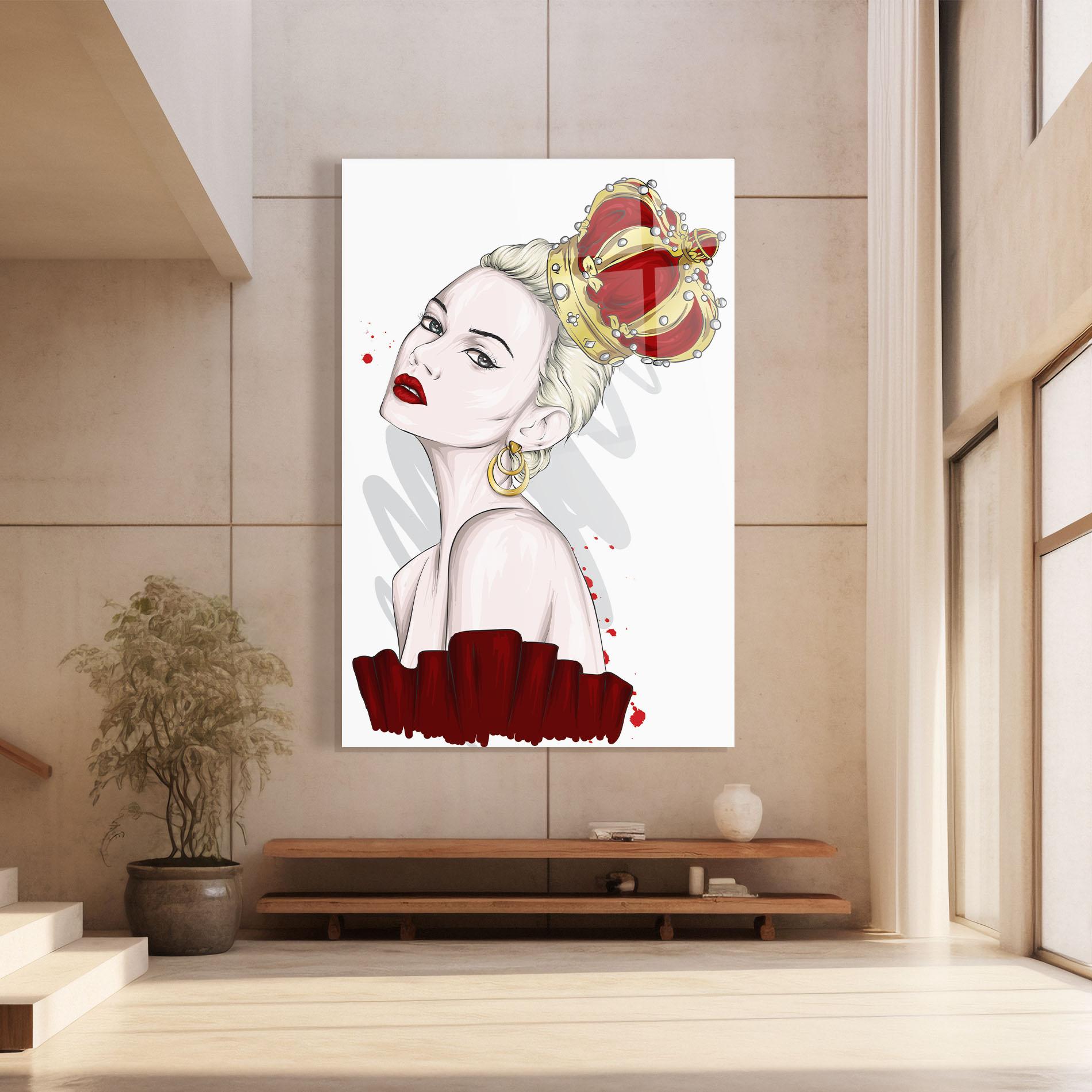 Glasbild Big Red Crown mockup 8