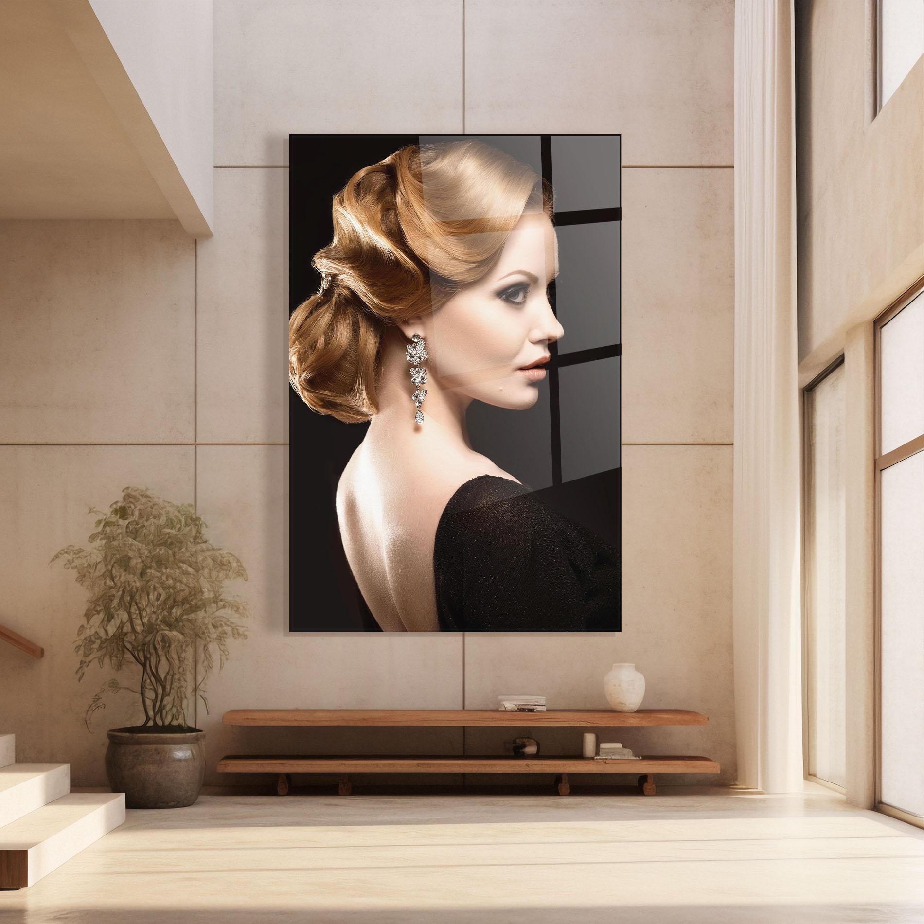 Glasbild Elegant Earrings mockup 8