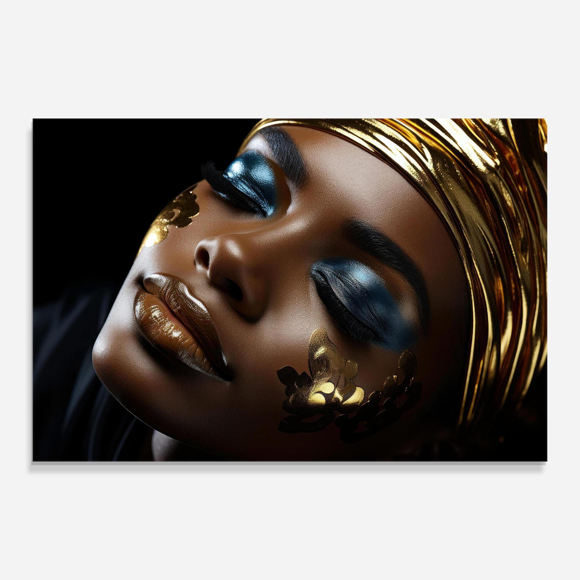 Glasbild Dark Blue Makeup mockup 0